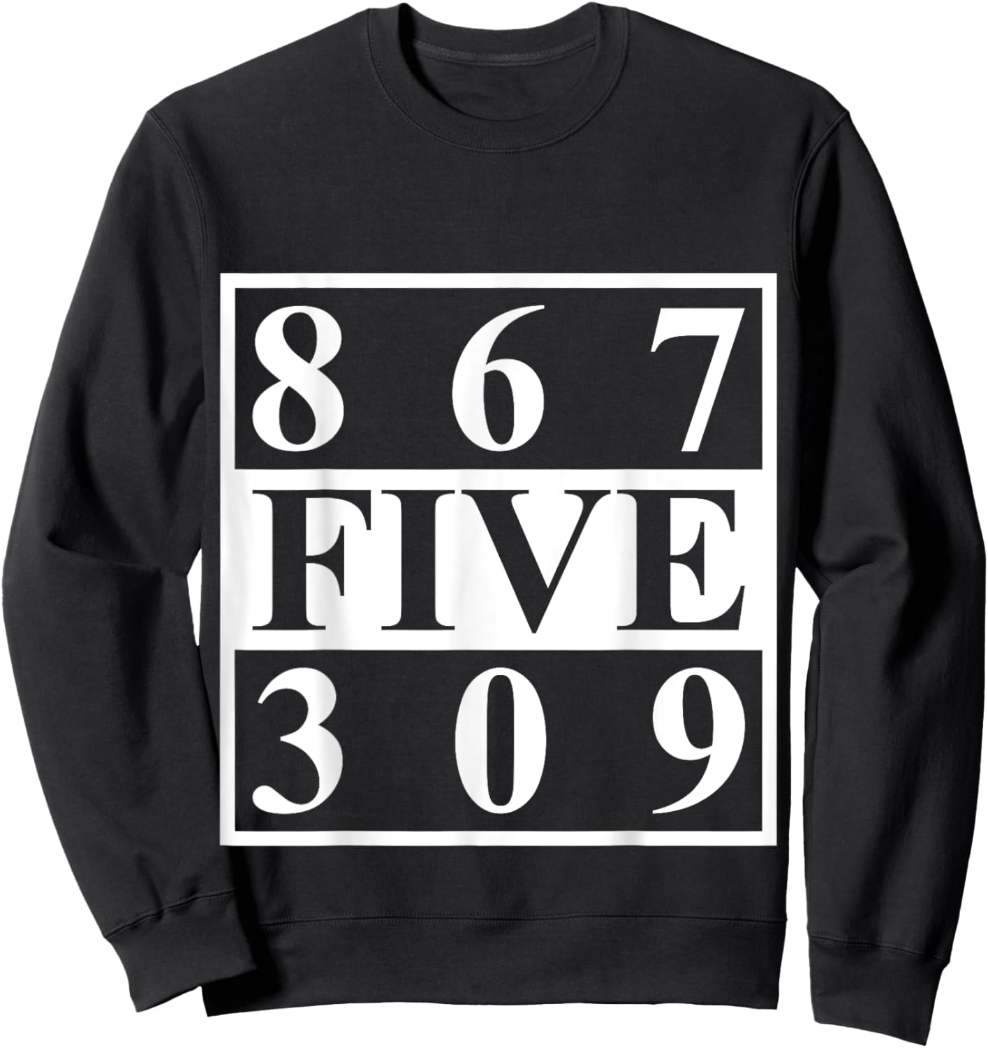 Nostalgic 8675309 Vintage Eighties Funny 80s Sweatshirt - Sweatshirt | Black