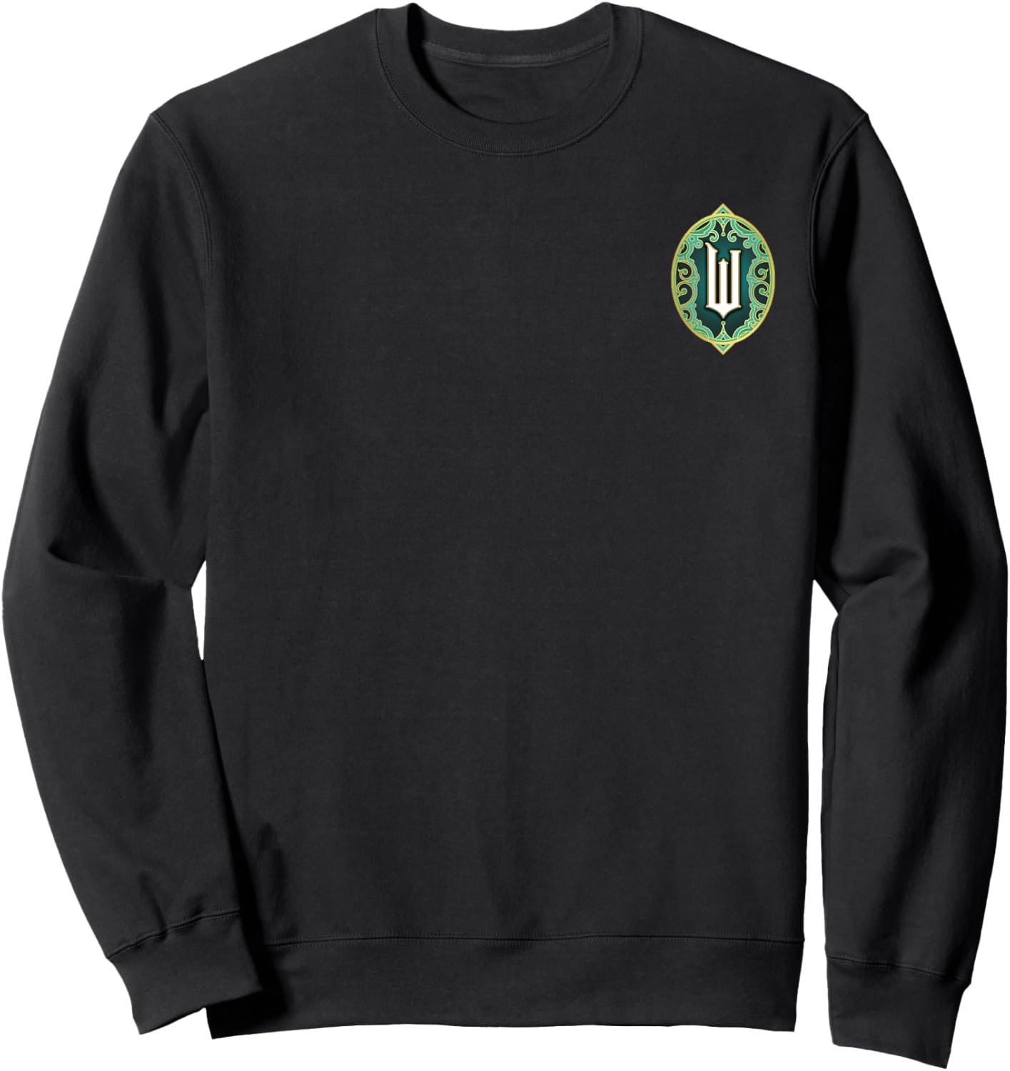 Wicked Wizard Face Emerald City Front & Back Sweatshirt - Sweatshirt | Black