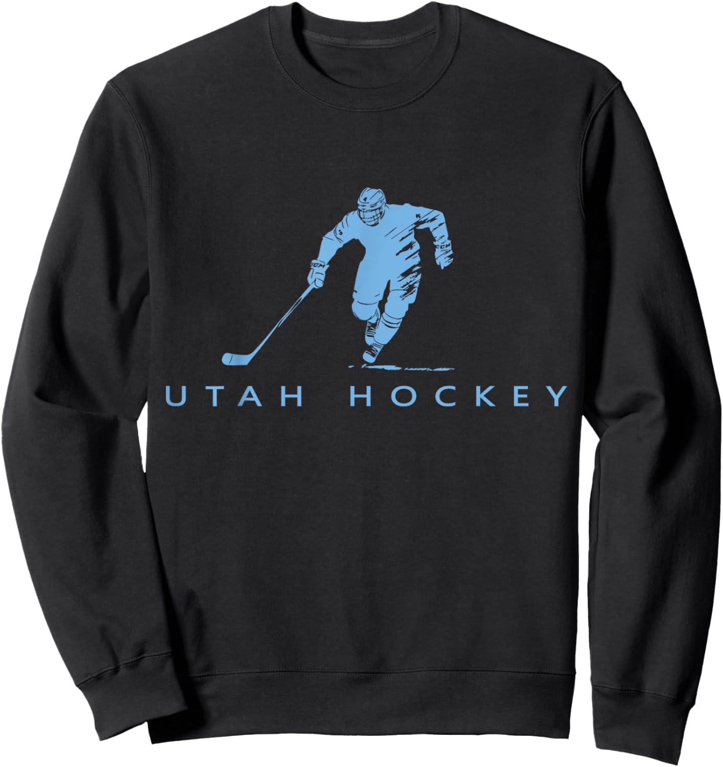 Eddy's Canyon Hockey Utah Hockey - , Black, Small, Short Sleeve, Modern, Letter Print, , Regular Fit, Polyester Sweatshirt - Sweatshirt | Black