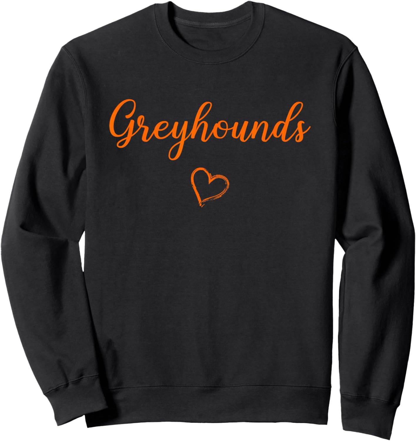 Clayton Greyhounds Above Small Heart Sweatshirt - Sweatshirt | Black