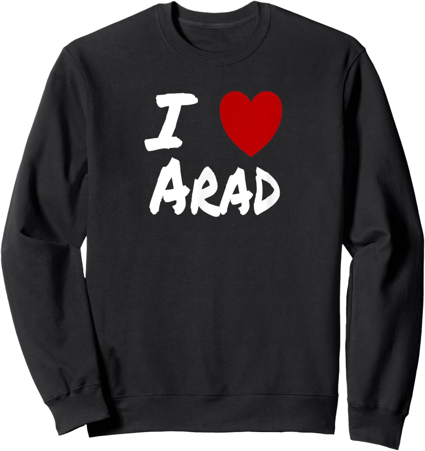 I Heart (Love) Arad Travel Vacation Tourism Romania Sweatshirt - Sweatshirt | Black