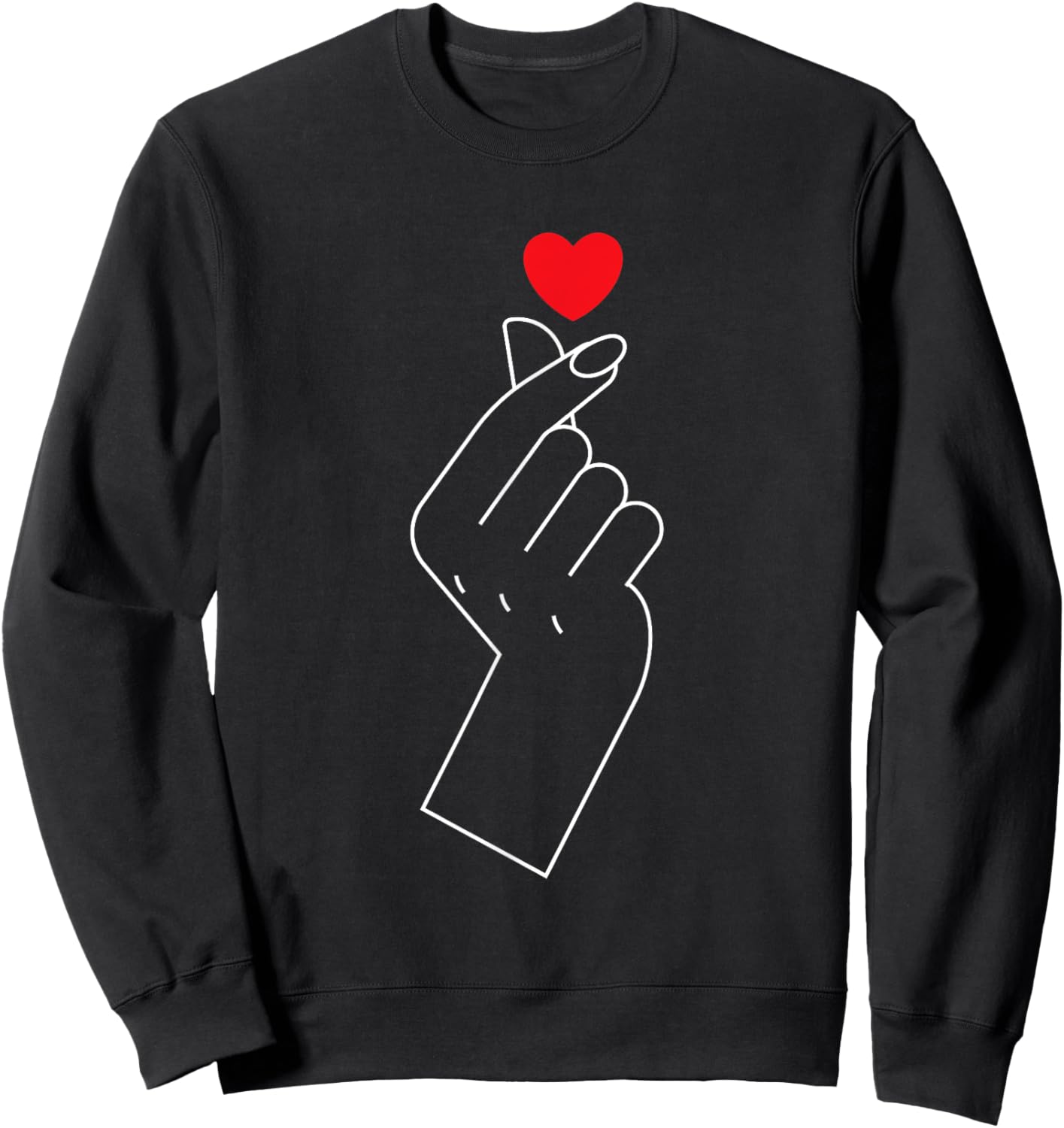 Finger Heart Sweatshirt - Sweatshirt | Black