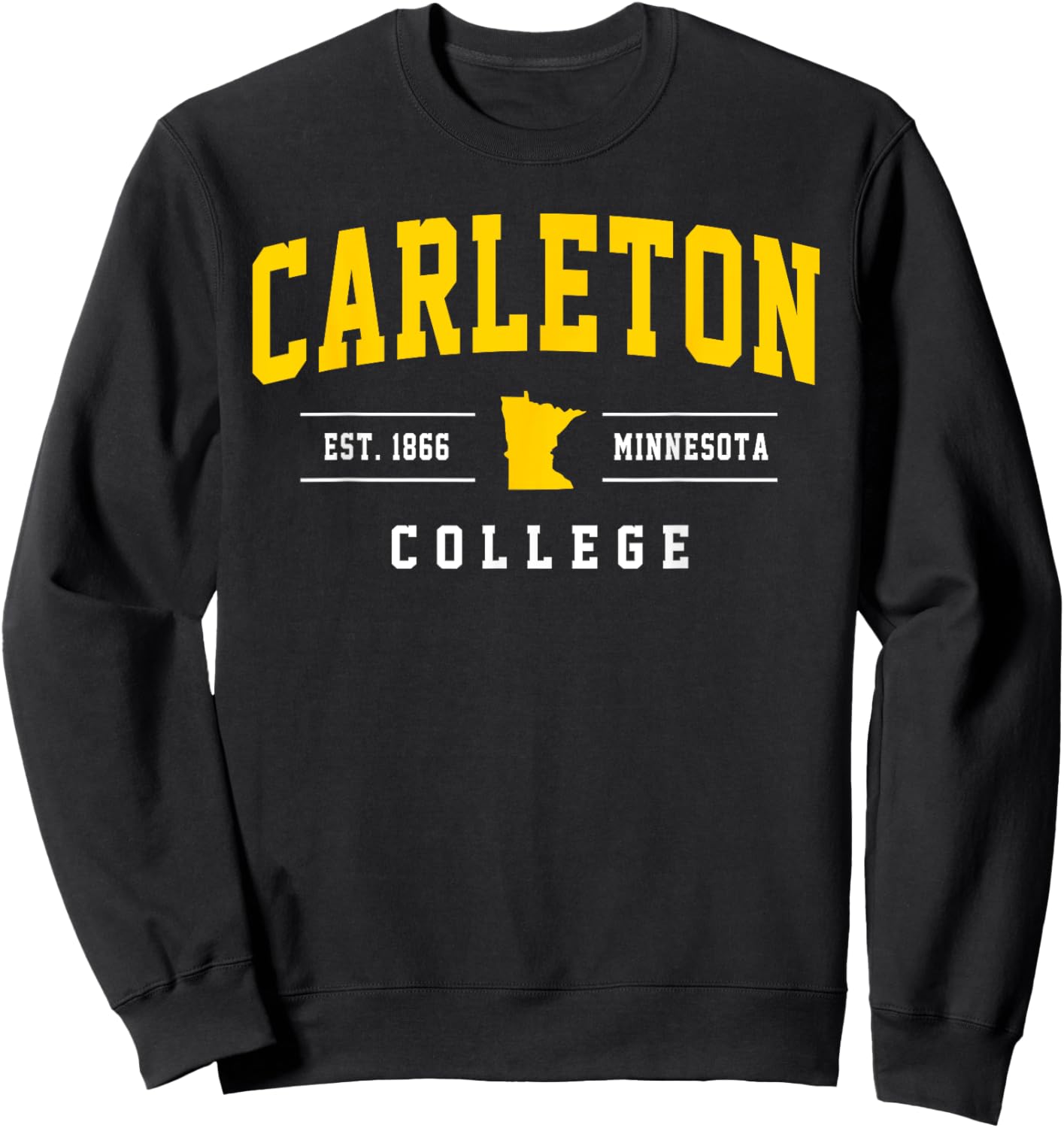 Carleton College Arch Vintage Design Men Women Sweatshirt - Sweatshirt | Black