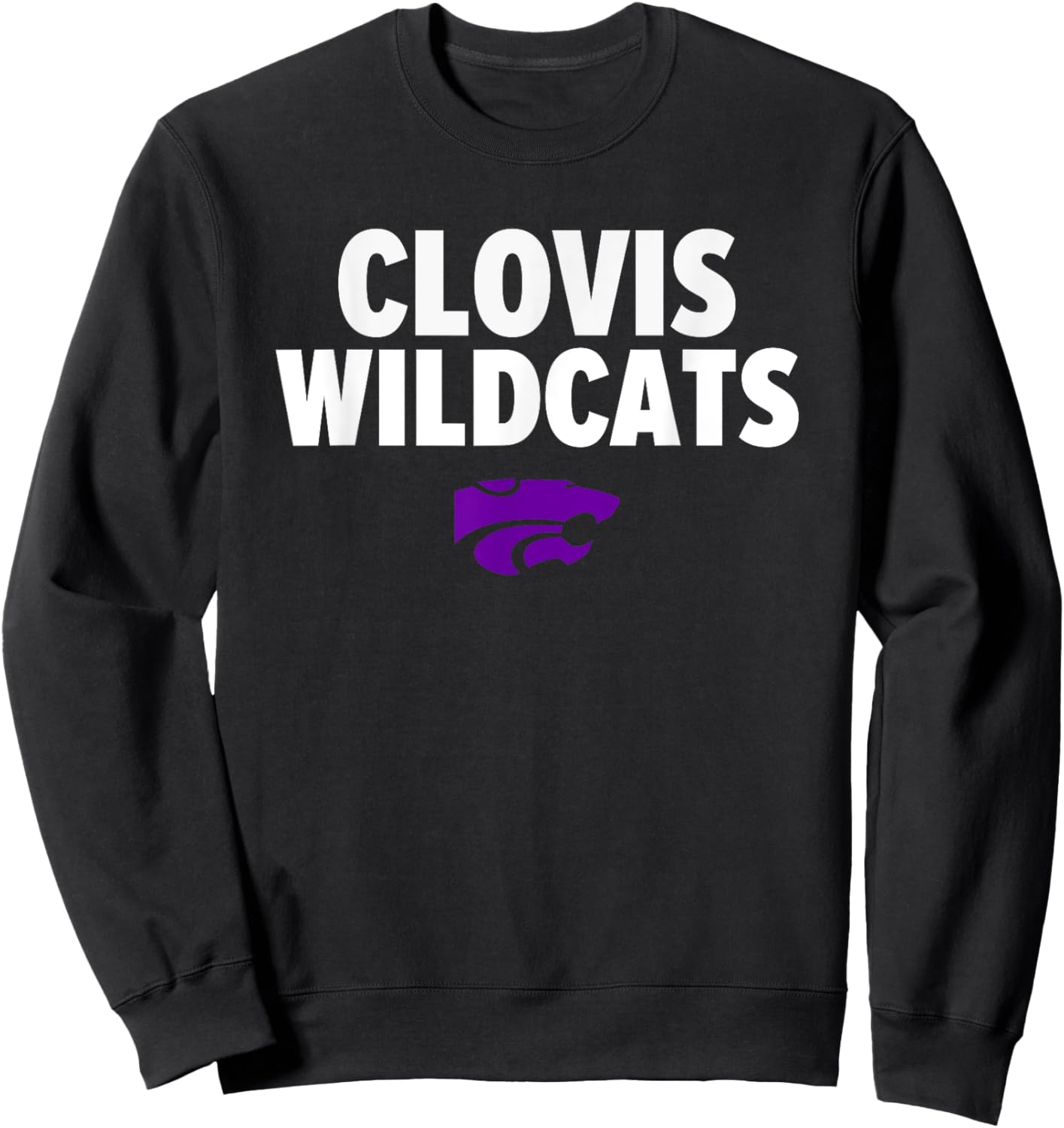 Clovis Wildcats Logo Bold HS Sweatshirt - Sweatshirt | Black