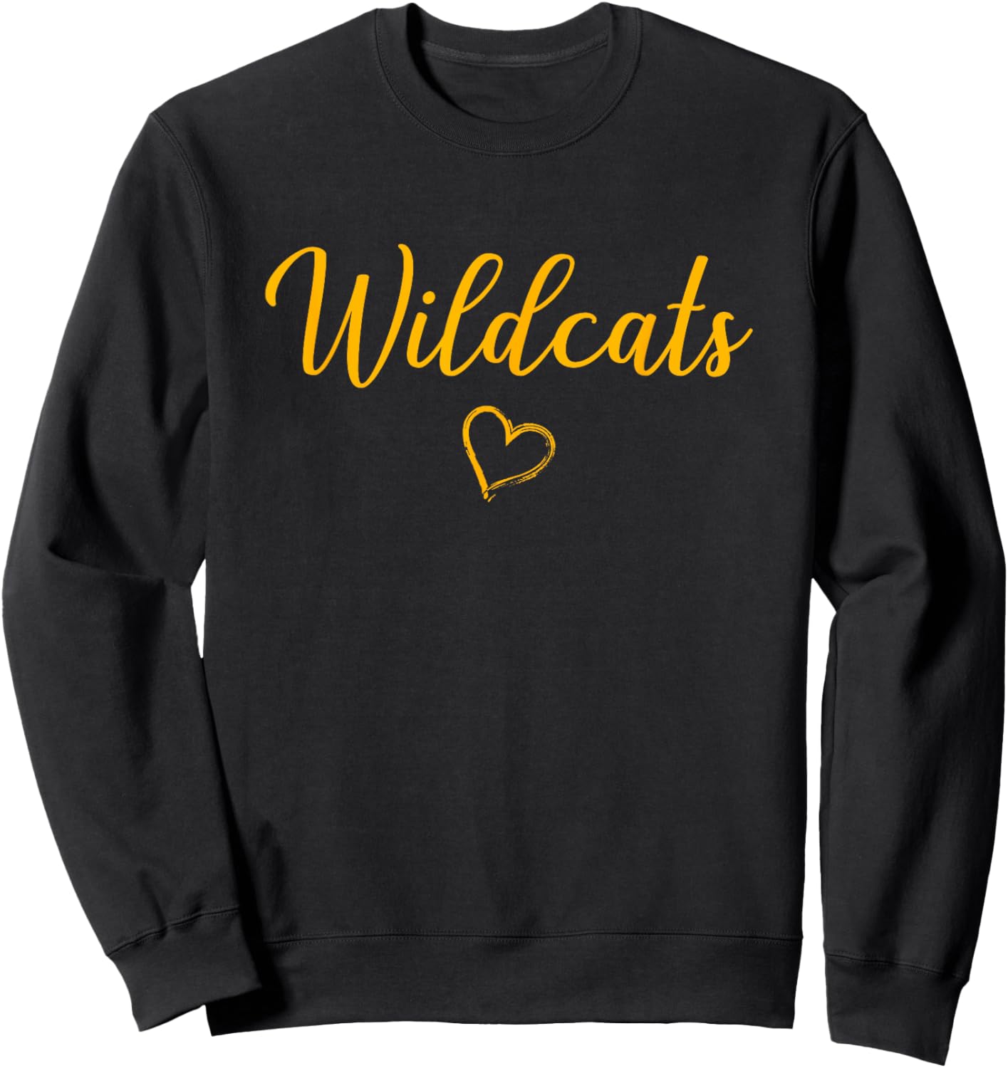 Godley Wildcats Above Small Heart Sweatshirt - Sweatshirt | Black