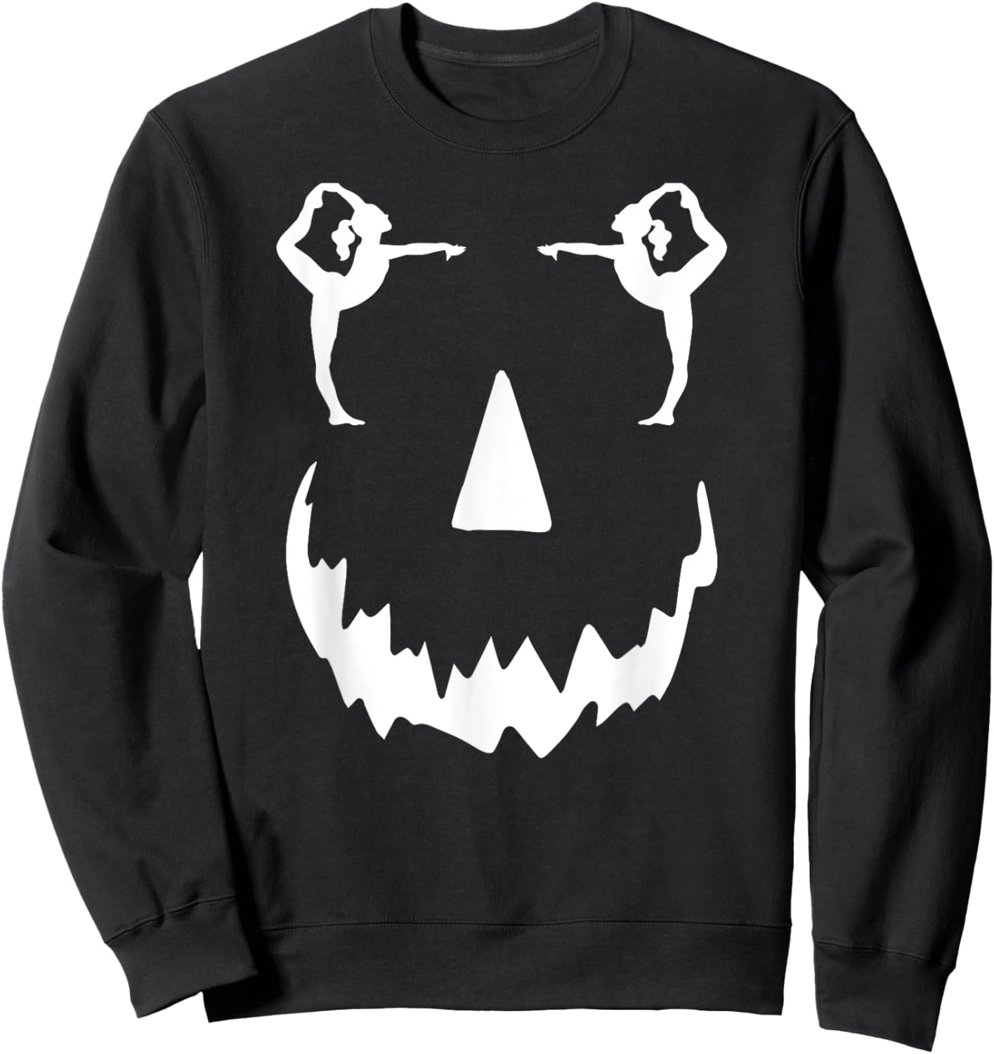 funny Gymnastics pumpkin Gymnastics halloween Sweatshirt - Sweatshirt | Black
