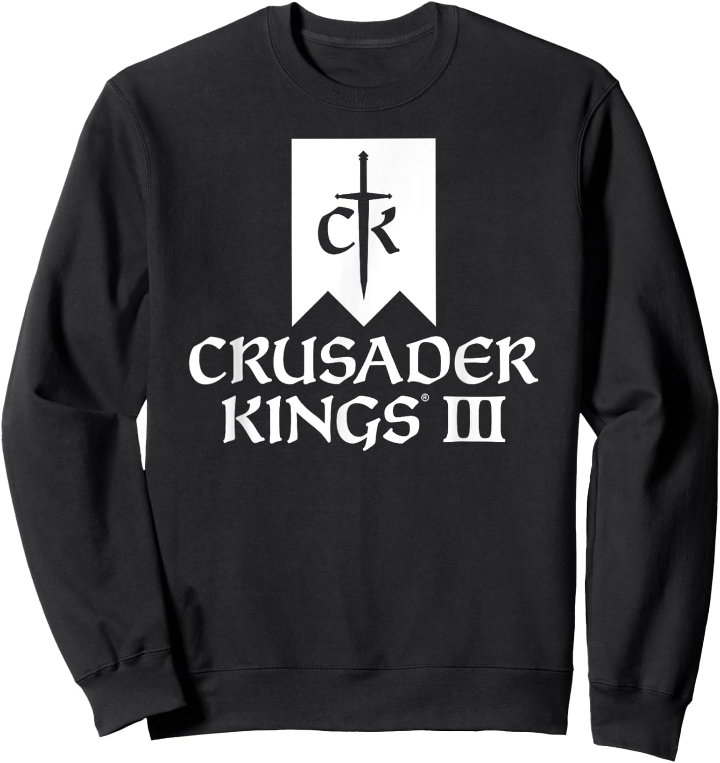 Crusader Kings III game logo white Sweatshirt - Sweatshirt | Black