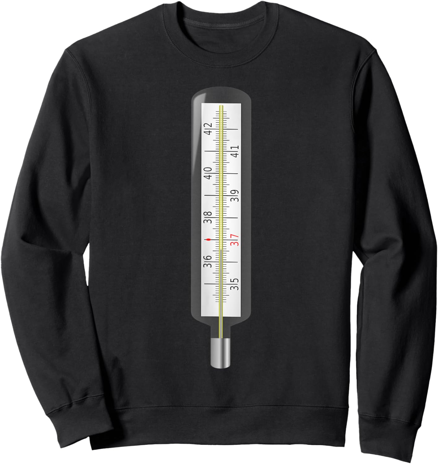 Clinical Thermometer Funny Dress Up Cosplay Halloween Prop Sweatshirt - Sweatshirt | Black