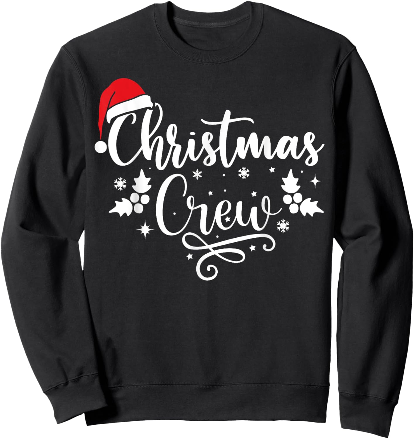 Christmas Crew Family Group Matching Christmas Pajama Party Sweatshirt - Sweatshirt | Black