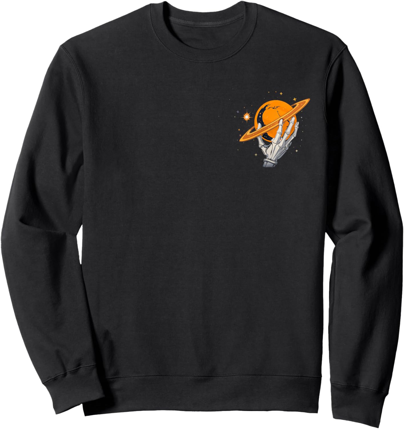 Orange Reach For The Stars Orange Graphic Sweatshirt - Sweatshirt | Black