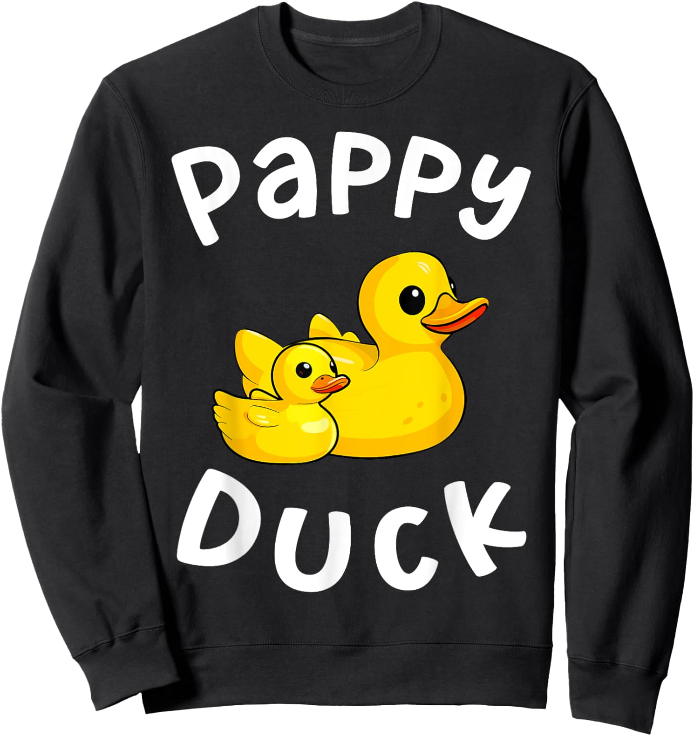 Pappy Duck Birthday Rubber Duck Kids Family Matching Sweatshirt - Sweatshirt | Black