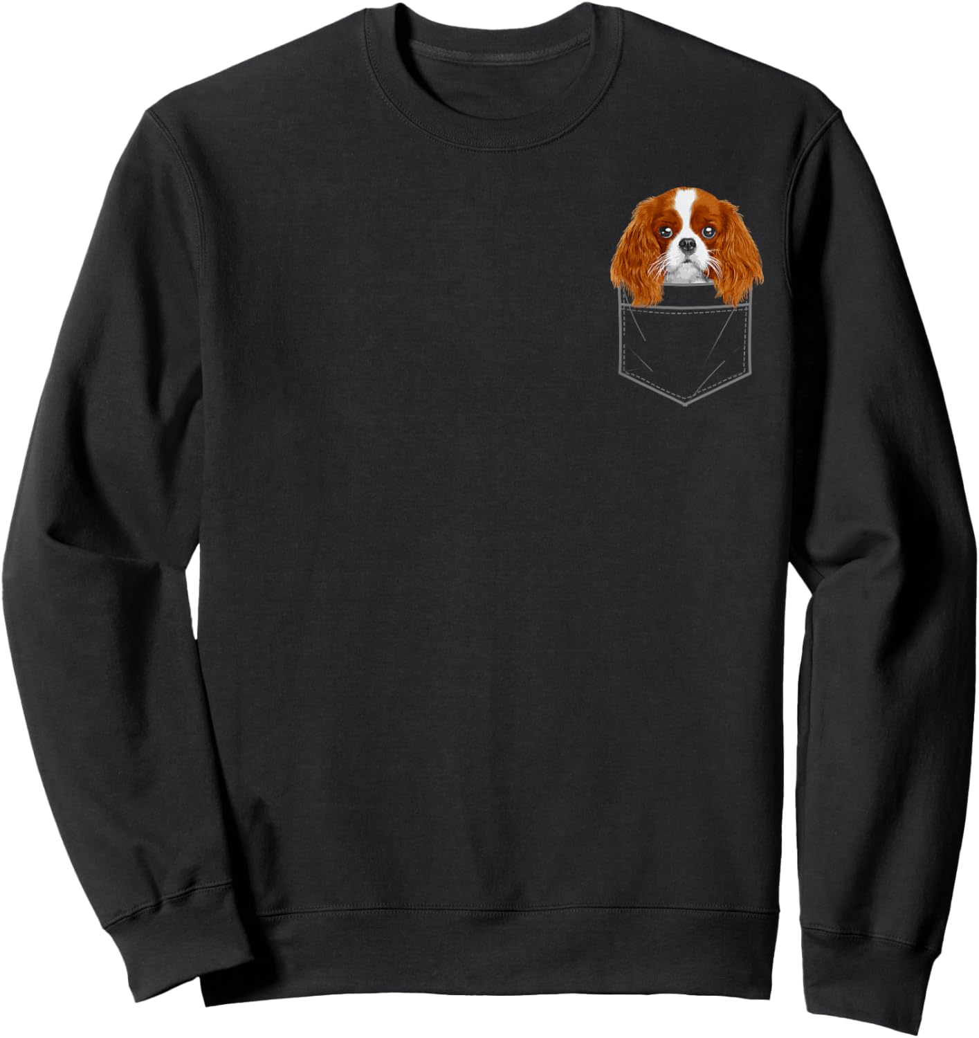 Cavalier King Charles Design Women Cavalier Spaniel Sweatshirt - Sweatshirt | Black