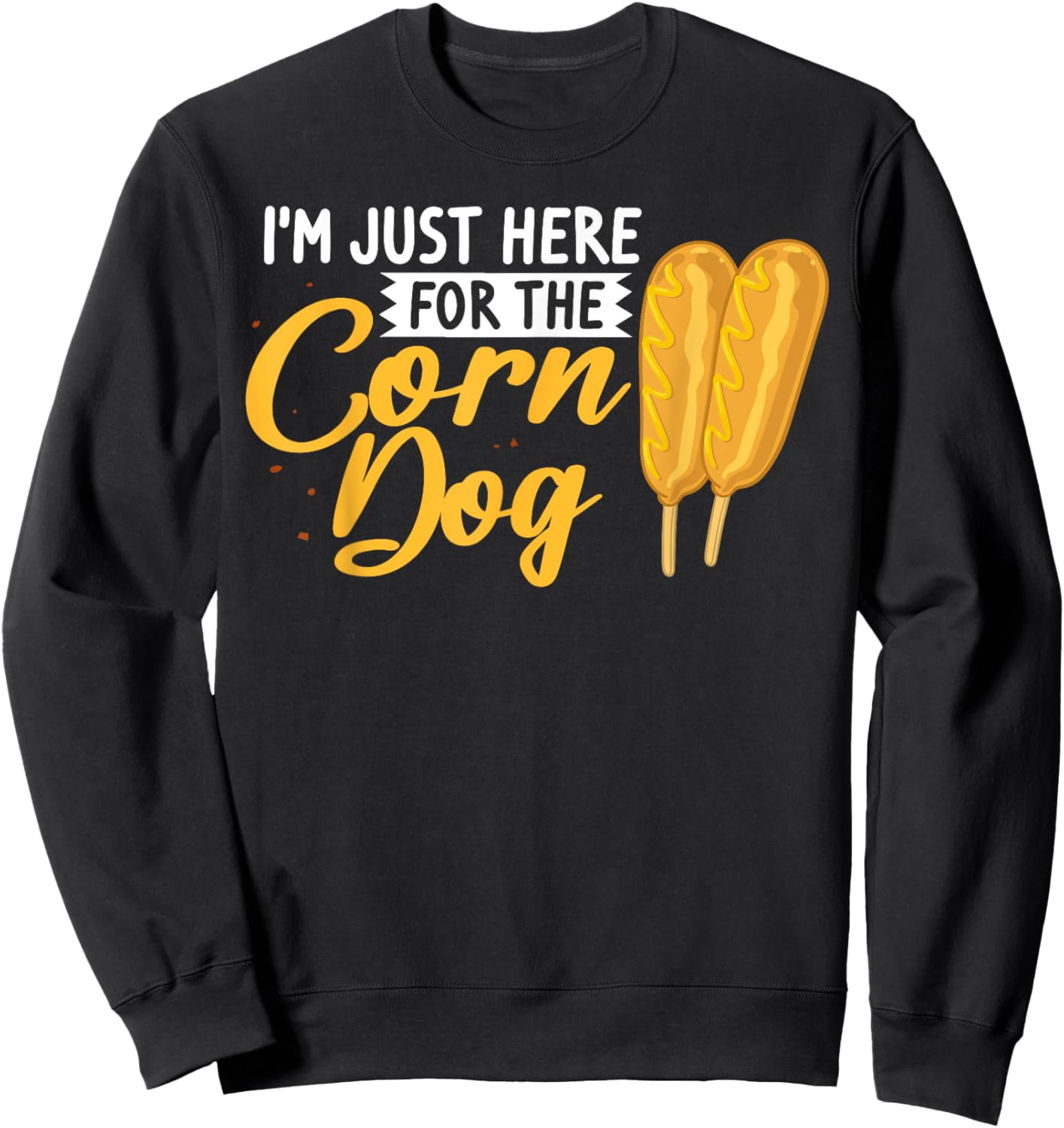 Corn Dog Funny Korean Food Recipe Sweatshirt - Sweatshirt | Black