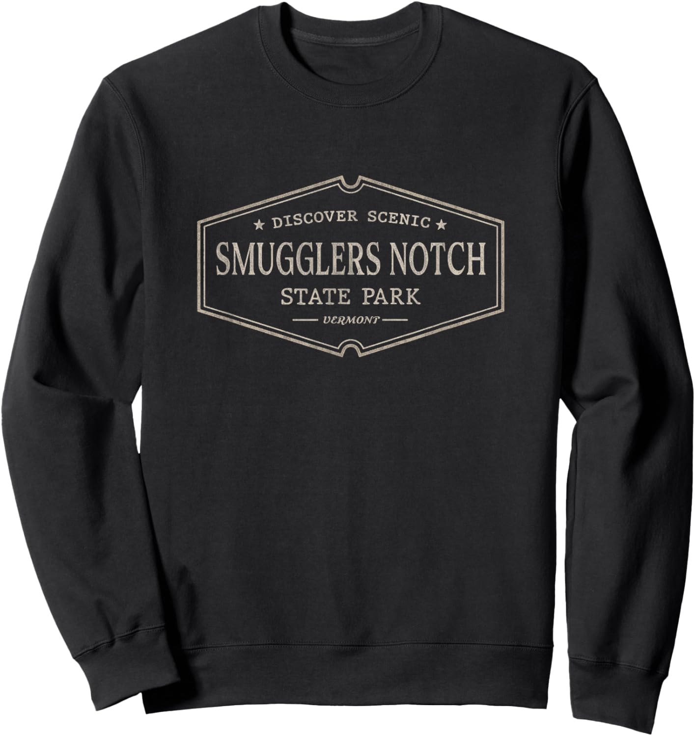 Smugglers Notch State Park Vermont | Scenic Smugglers Notch Sweatshirt - Sweatshirt | Black