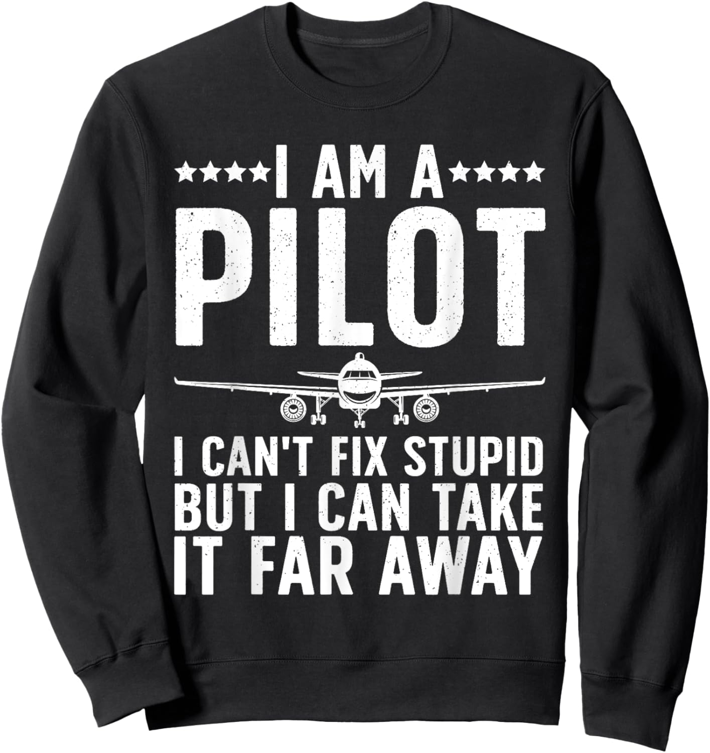 Funny Pilot Design Women Aviation Airplane Pilot Sweatshirt - Sweatshirt | Black
