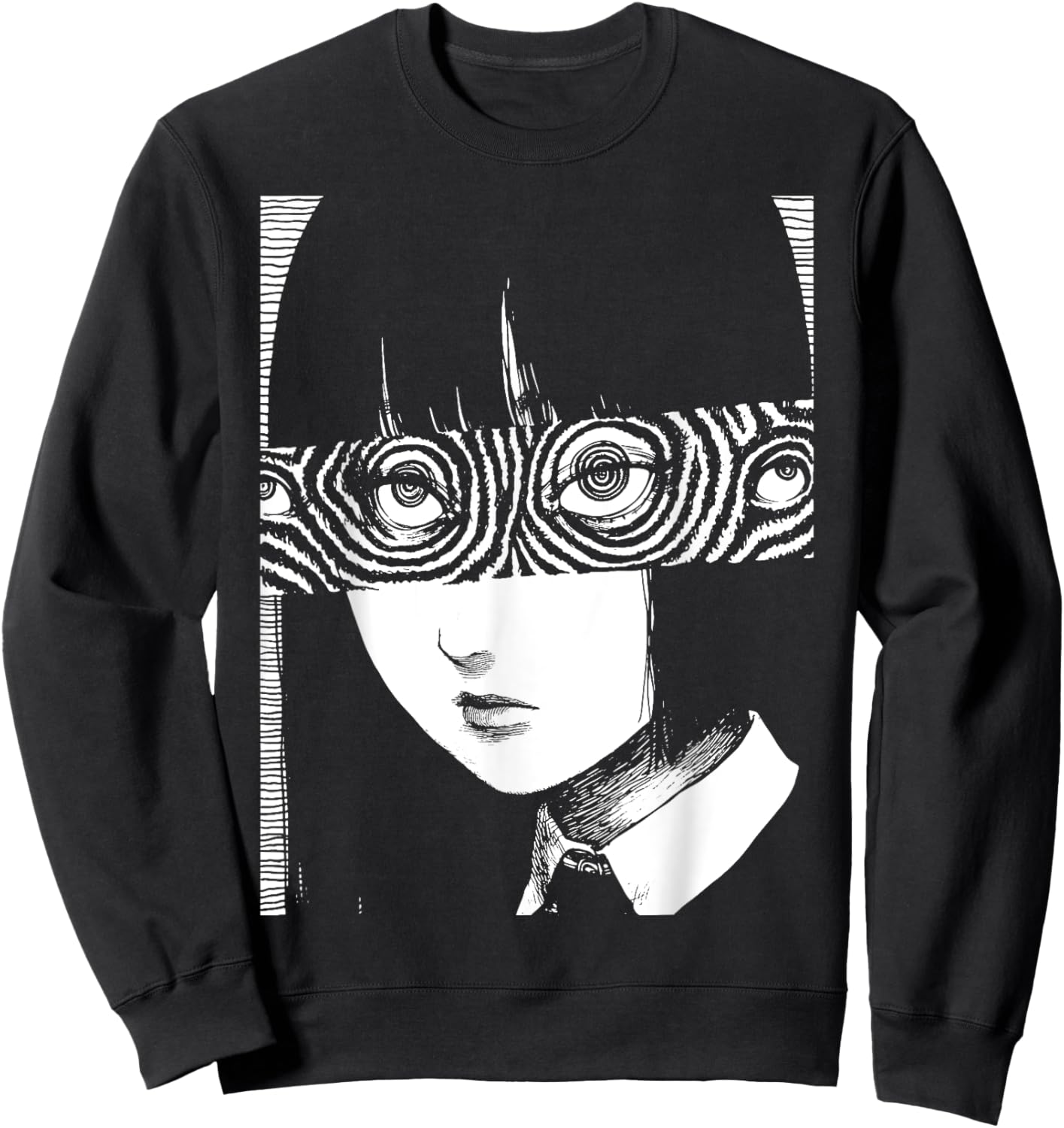 Horror Anime Manga | Japan Japanese Creepy Kawaii Goth Sweatshirt - Sweatshirt | Black