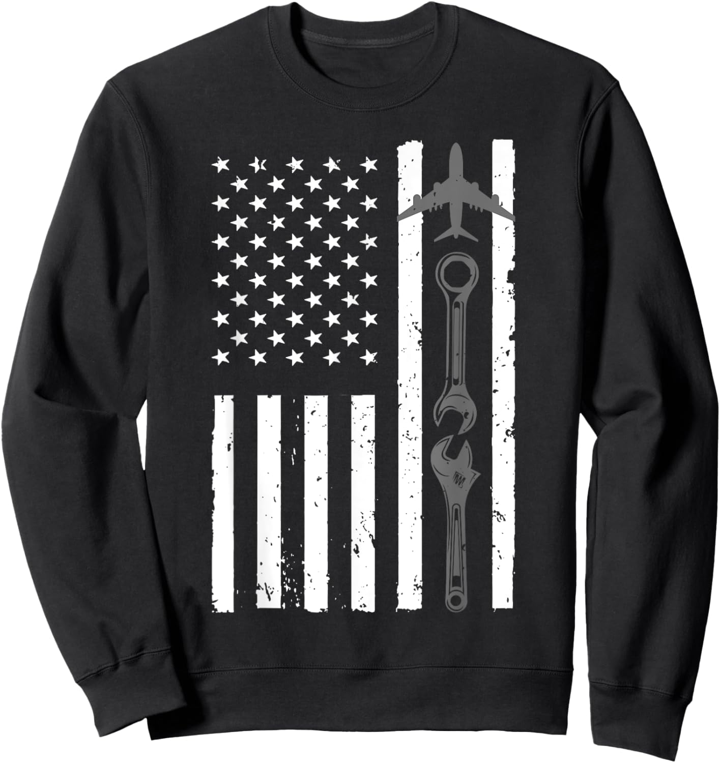 Cool Aircraft Mechanic Art Women Aircraft Technician Sweatshirt - Sweatshirt | Black