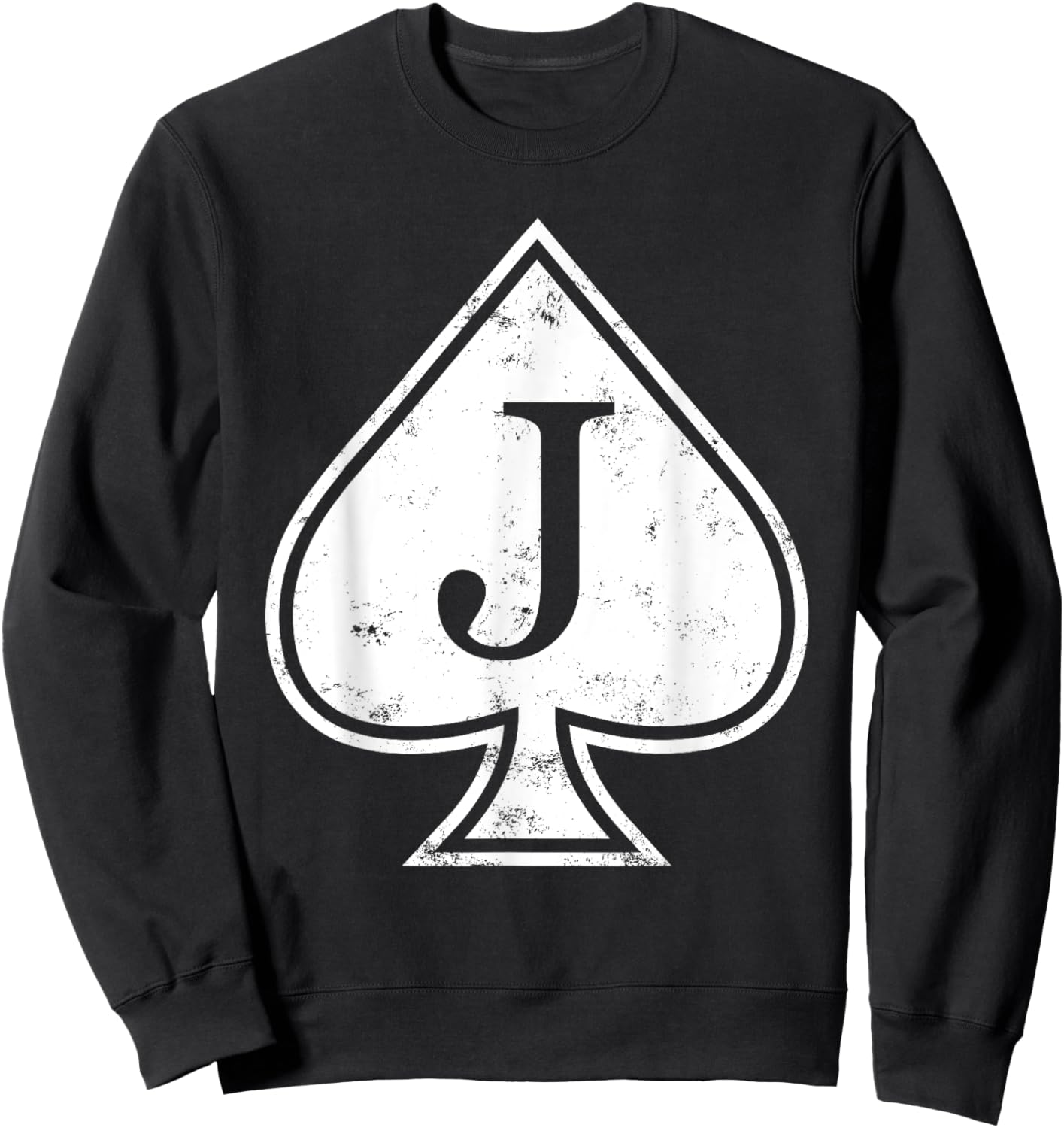 Jack Card Spades Suit Group Costume Poker Player Gifts Sweatshirt - Sweatshirt | Black