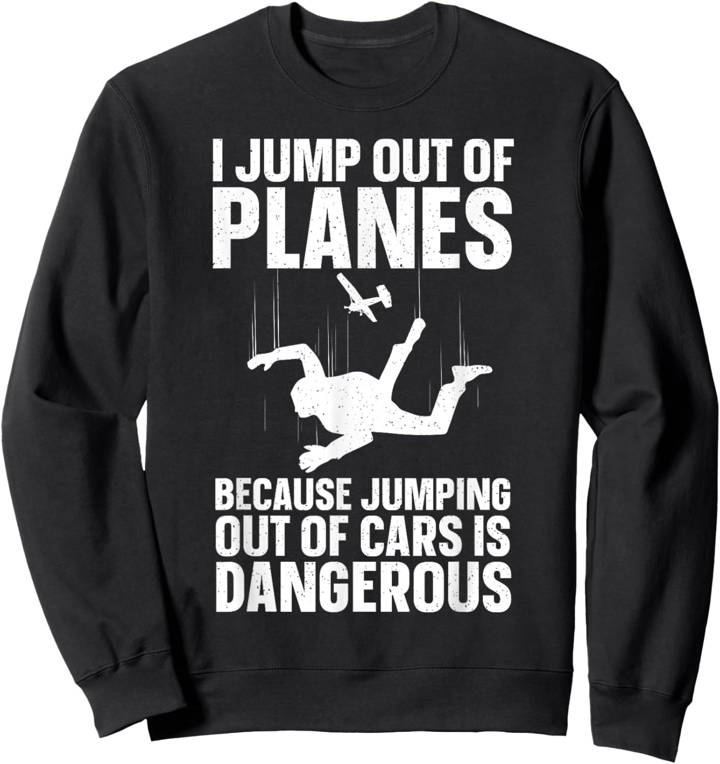 Funny Skydiving Design Women Skydive Lover Skydivers Sweatshirt - Sweatshirt | Black