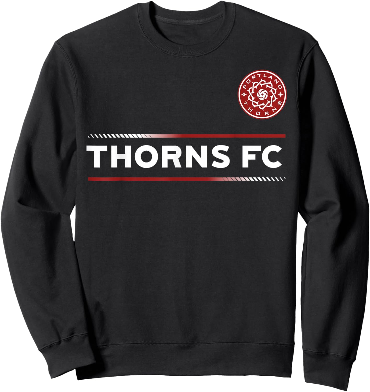 Officially Licensed Portland Thorns FC NWSL Soccer Apparel Sweatshirt - Sweatshirt | Black