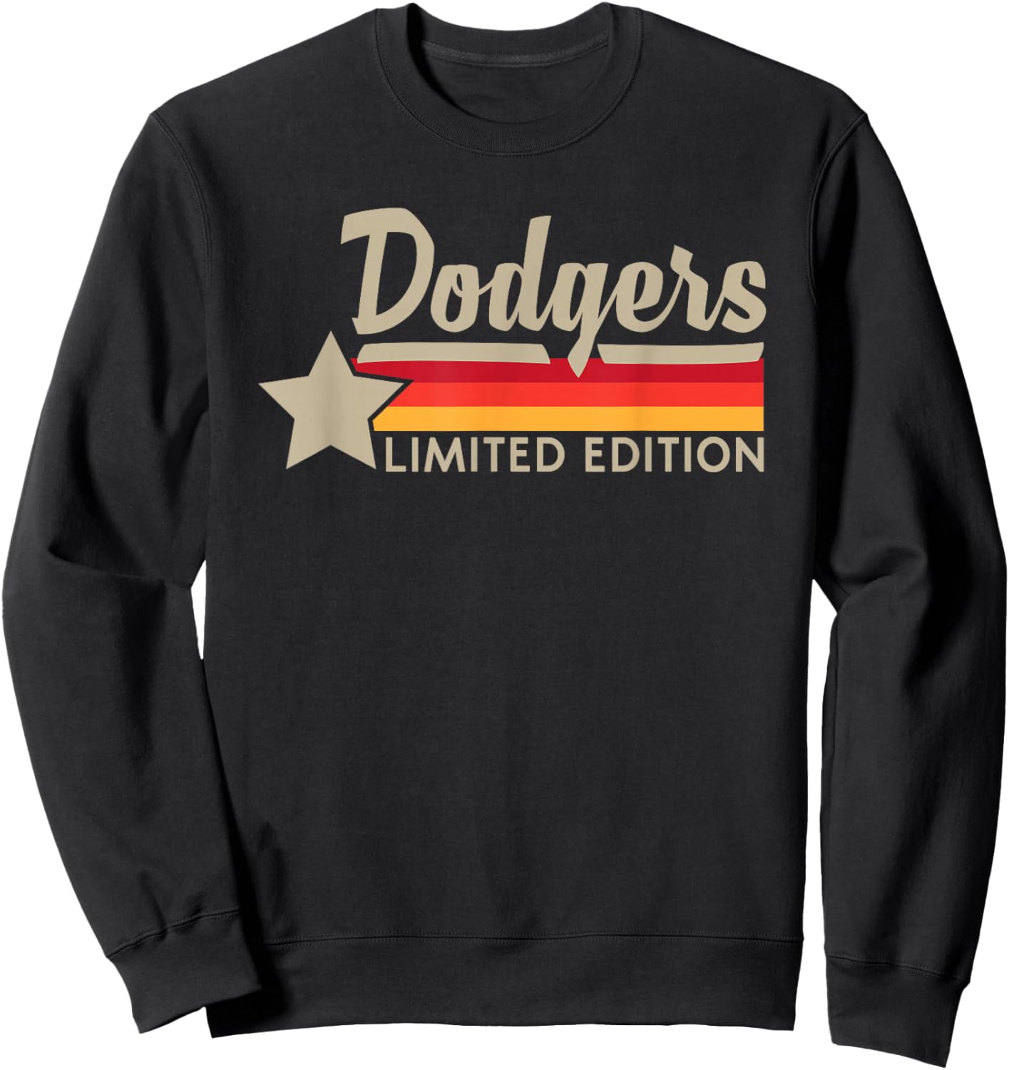 Vintage Dodgers Name Throwback Retro Men Women Sweatshirt - Sweatshirt | Black