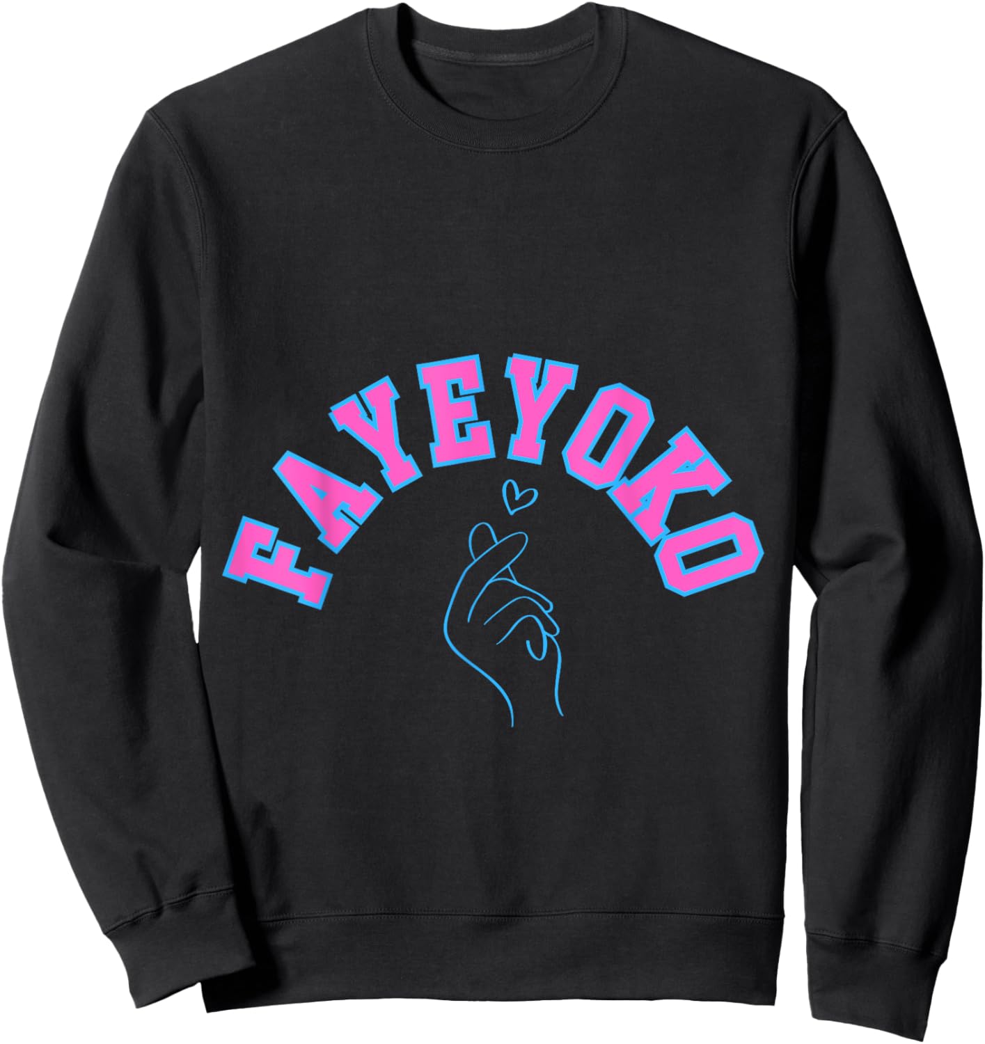 FayeYoko GL Series Finger Heart Sweatshirt - Sweatshirt | Black