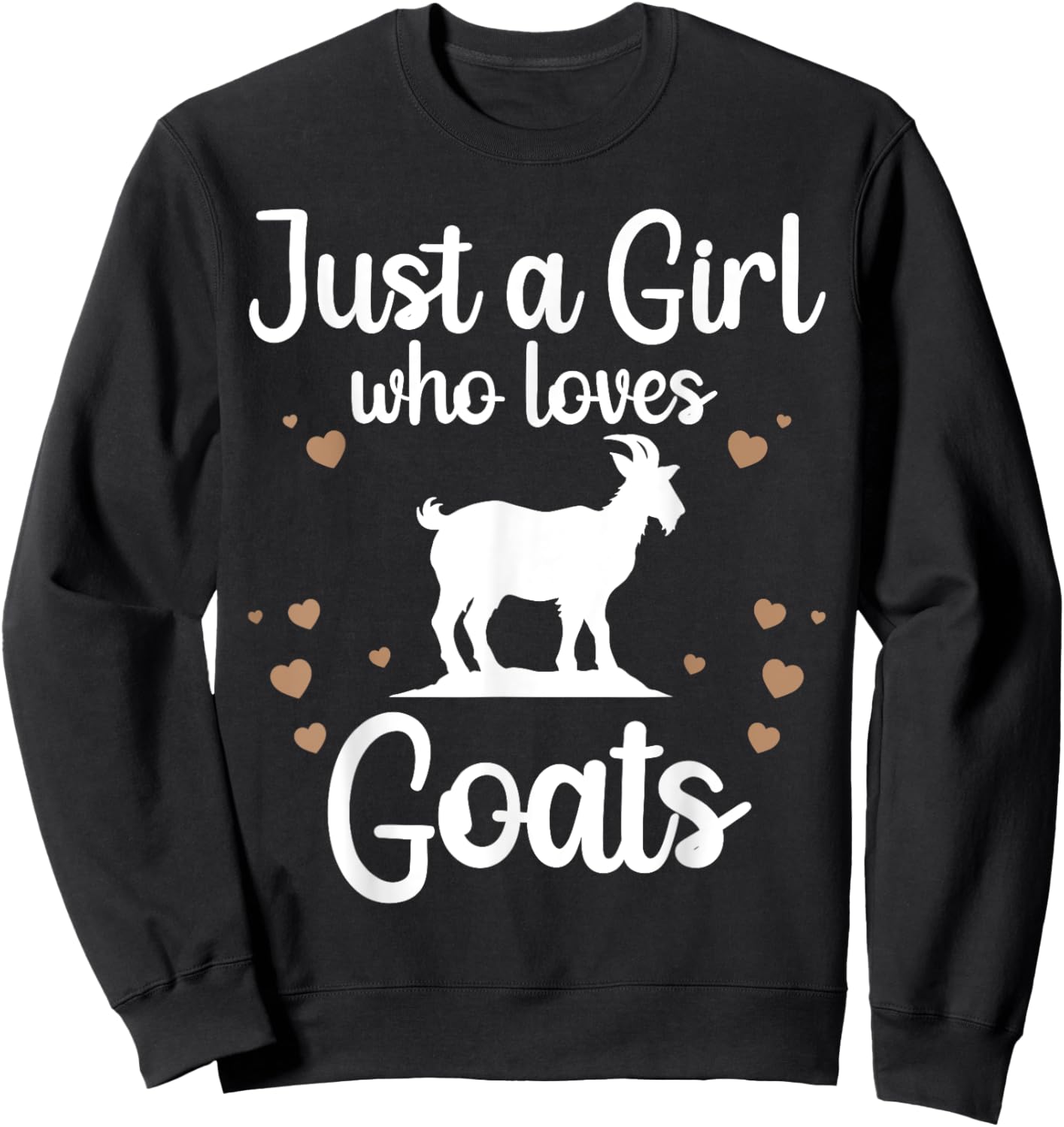 Funny Goat Design For Girls Women Youth Teen Kids Goat Lover Sweatshirt - Sweatshirt | Black