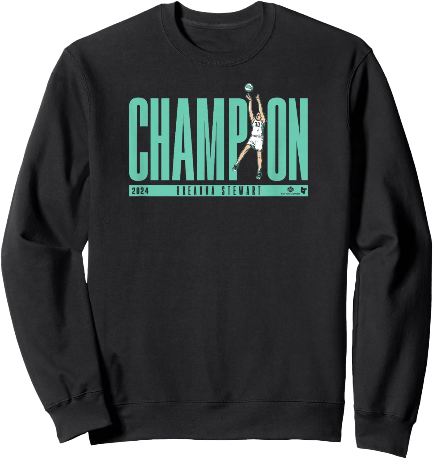 Breanna Stewart Champion - New York Basketball Sweatshirt - Sweatshirt | Black