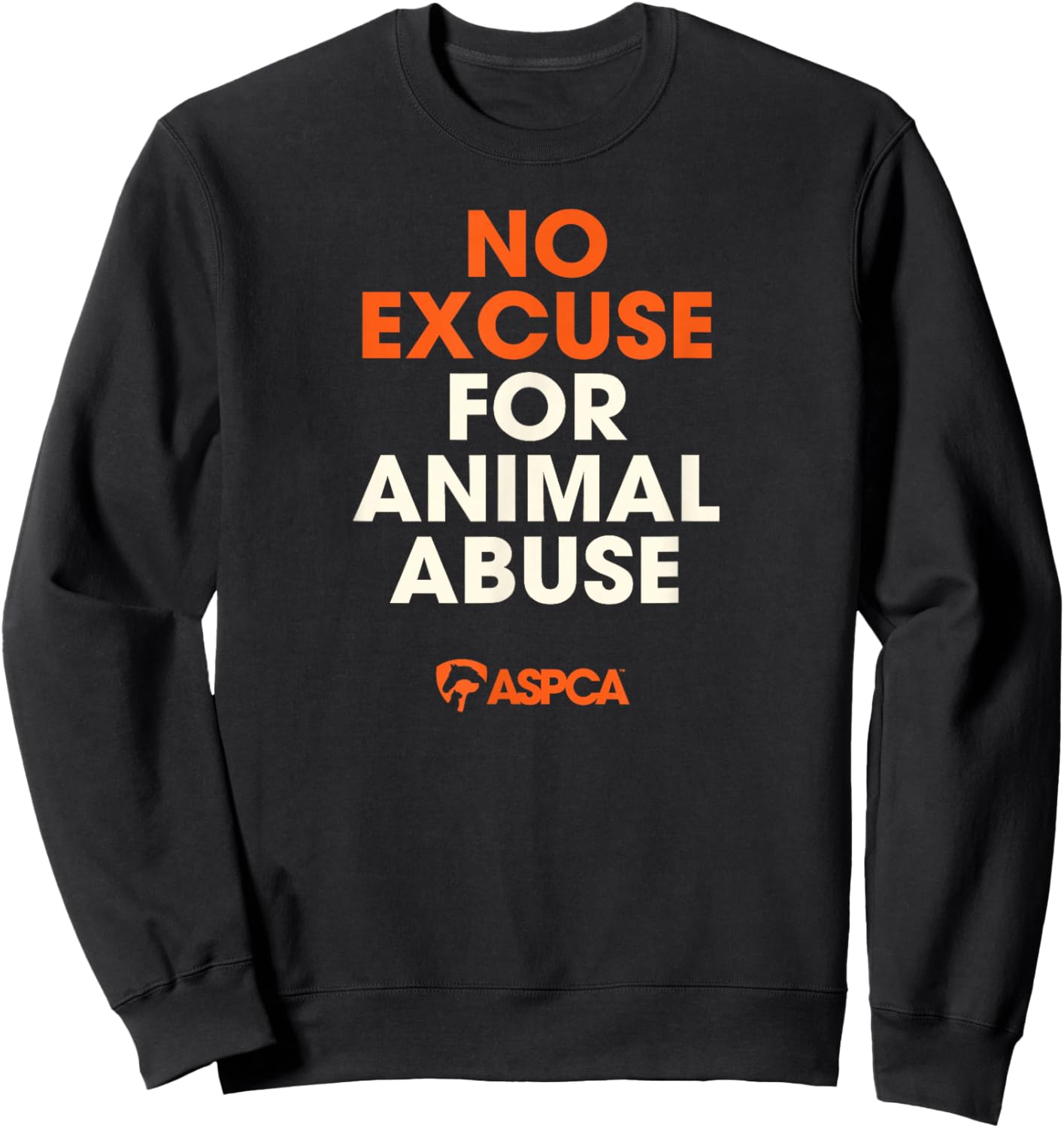 No Excuse for Animal Abuse Sweatshirt - Sweatshirt | Black