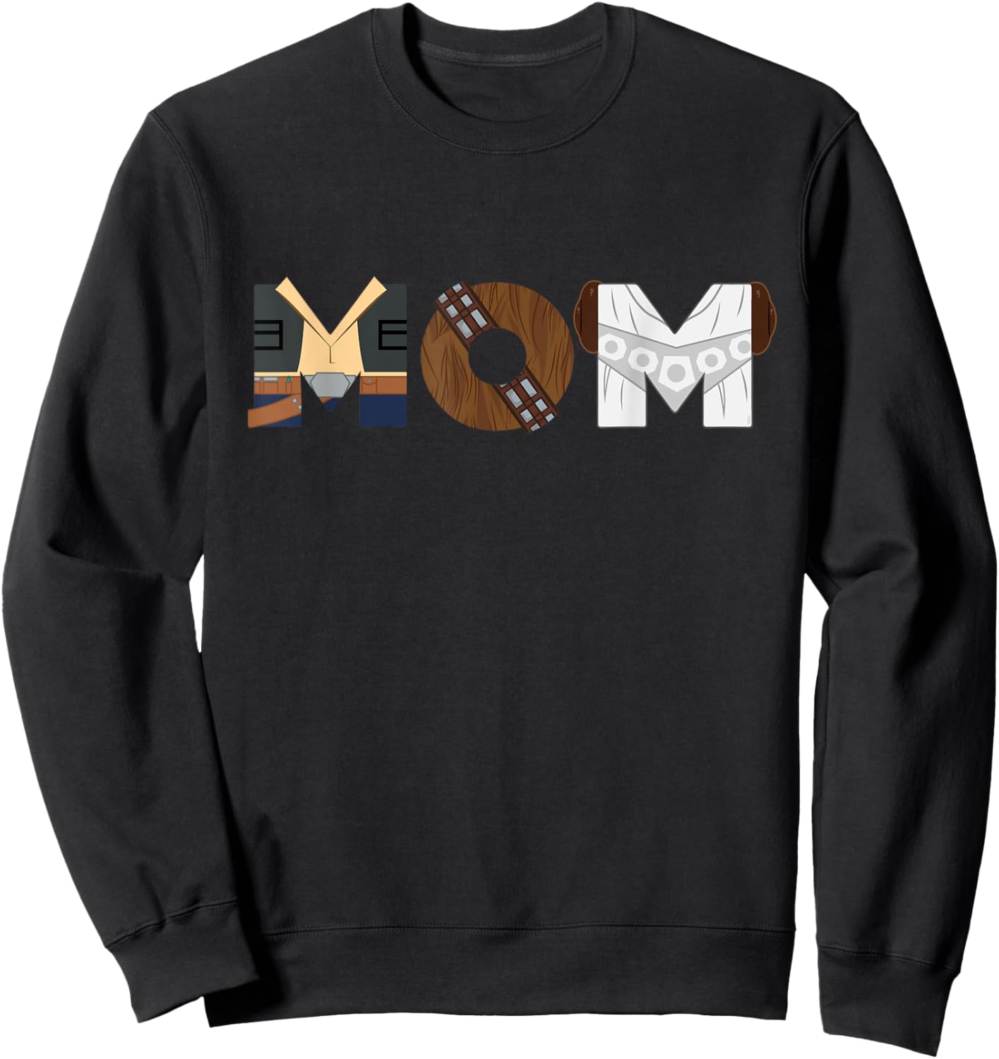 Star Wars Han Solo Chewbacca Leia Mom Mother’s Day Birthday Sweatshirt - Sweatshirt | Black