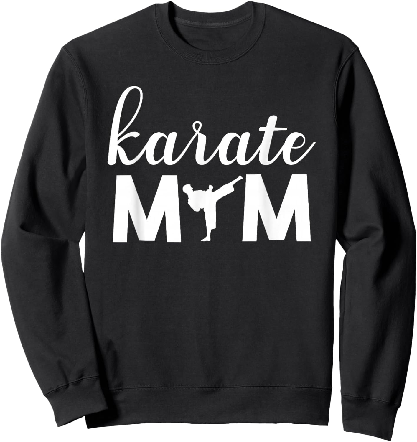 Karate Mom Son Graphic Cute Sweatshirt - Sweatshirt | Black
