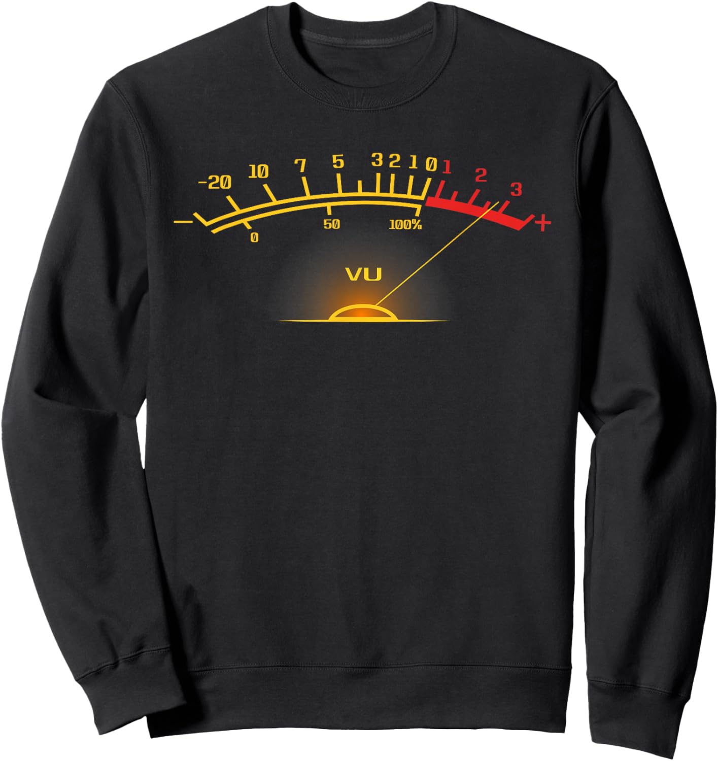 Retro VU Meter Hi-Fi Funny Stereo Sound Audio Engineer Sweatshirt - Sweatshirt | Black
