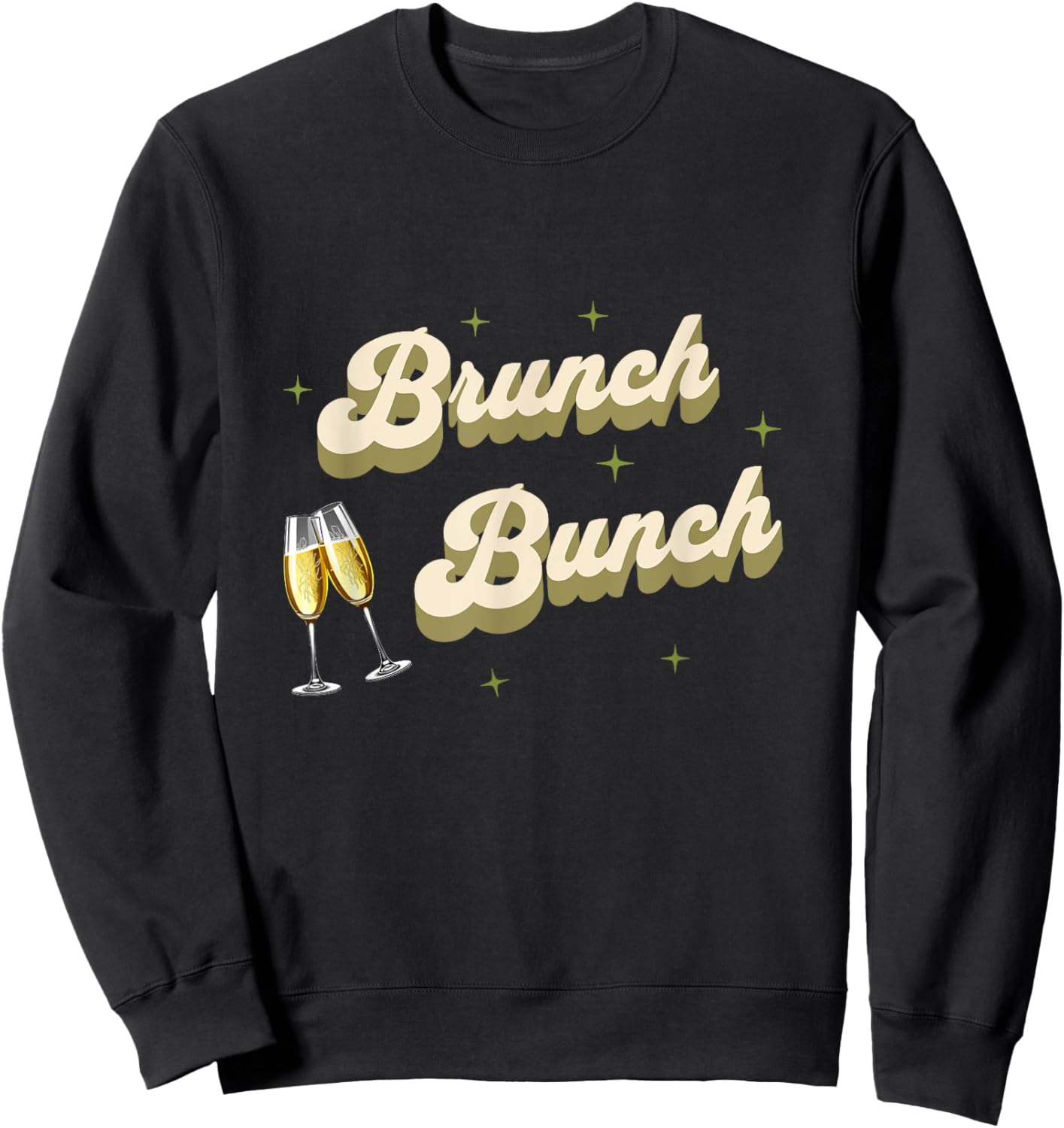 Brunch Bunch Funny Sunday Foodie Retro Group Besties Sweatshirt - Sweatshirt | Black