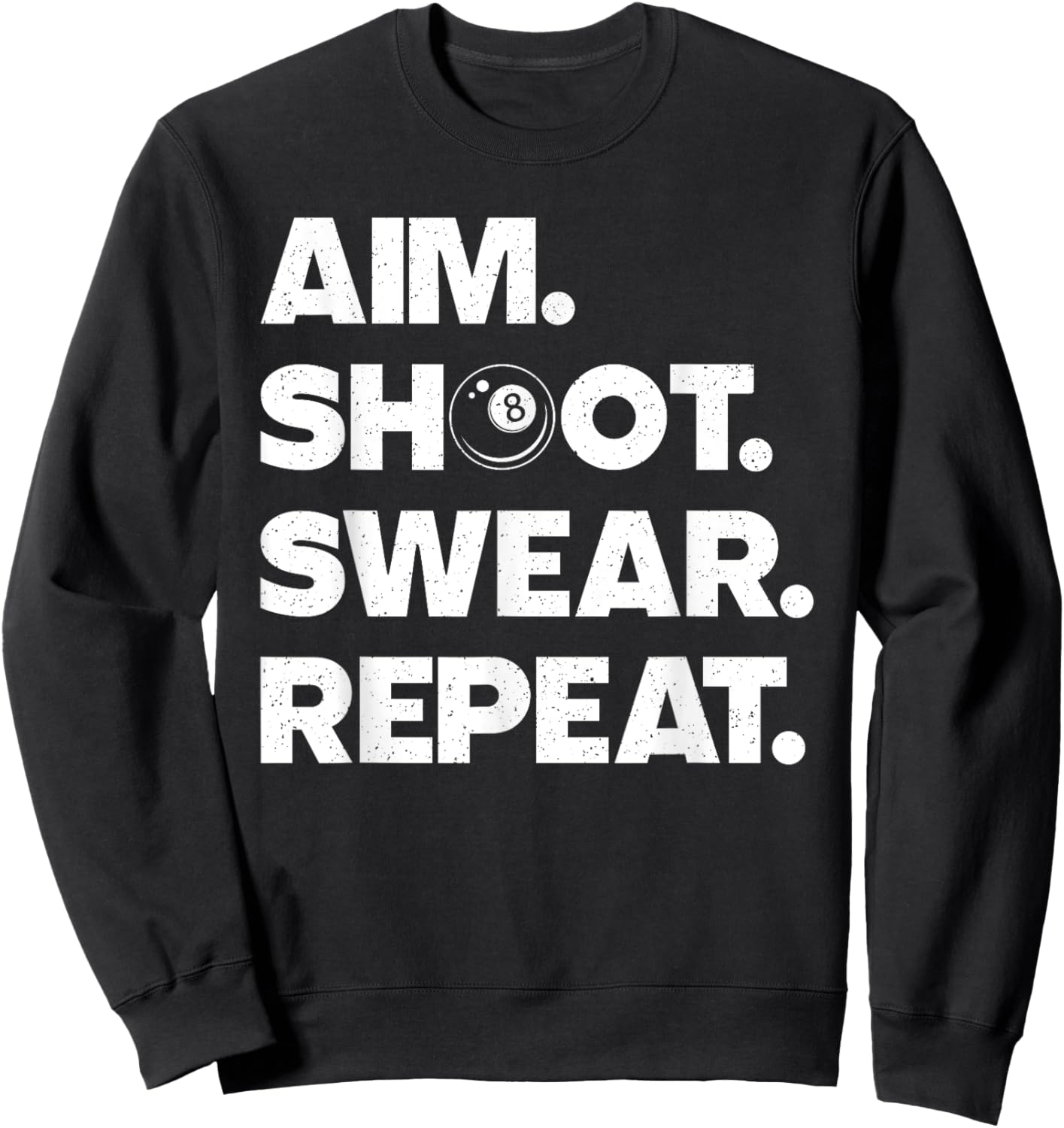 Funny Billiard Art Women Billiard Player Pool Lover Sweatshirt - Sweatshirt | Black