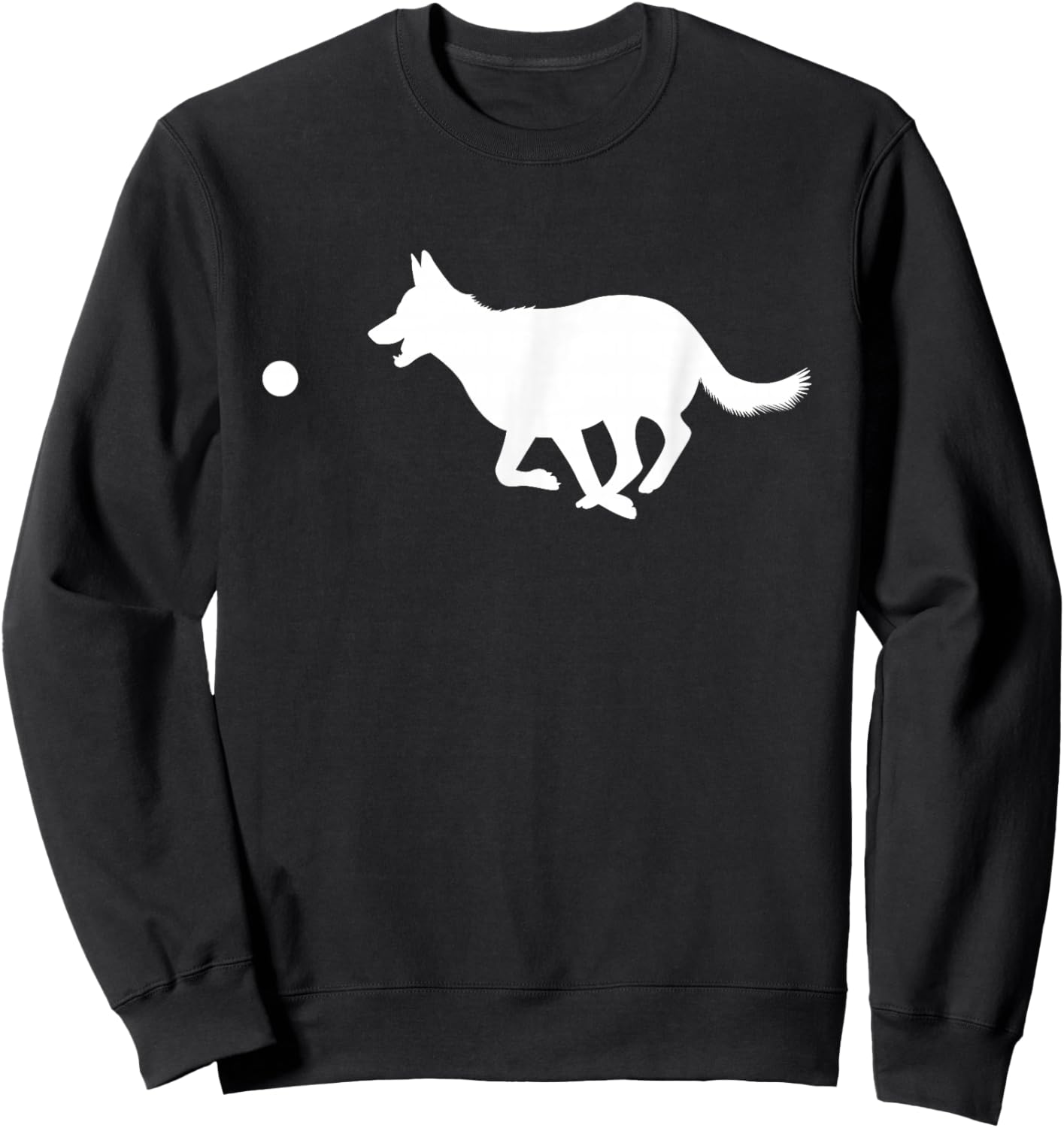 White Shepherd Dog Breed White German Shepherd Sweatshirt - Sweatshirt | Black