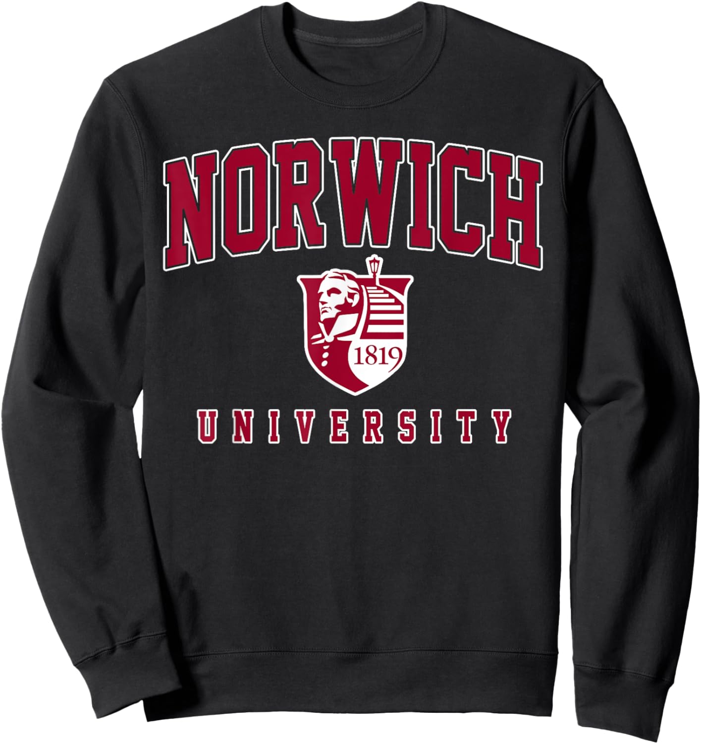 Norwich University Arch Vintage Sports Design Men Women Sweatshirt - Sweatshirt | Black