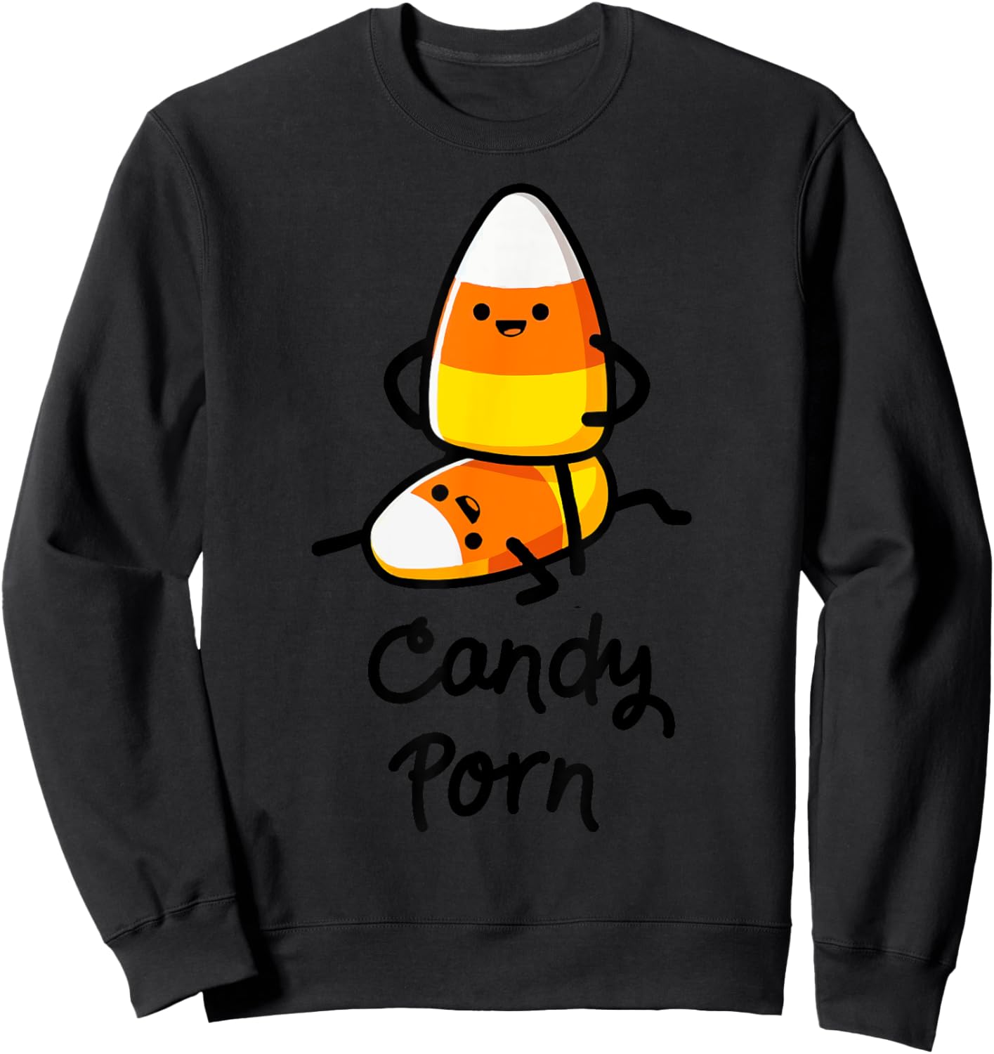 Funny Sarcastic Joke Candy Porn Lazy Halloween Costume Sweatshirt - Sweatshirt | Black