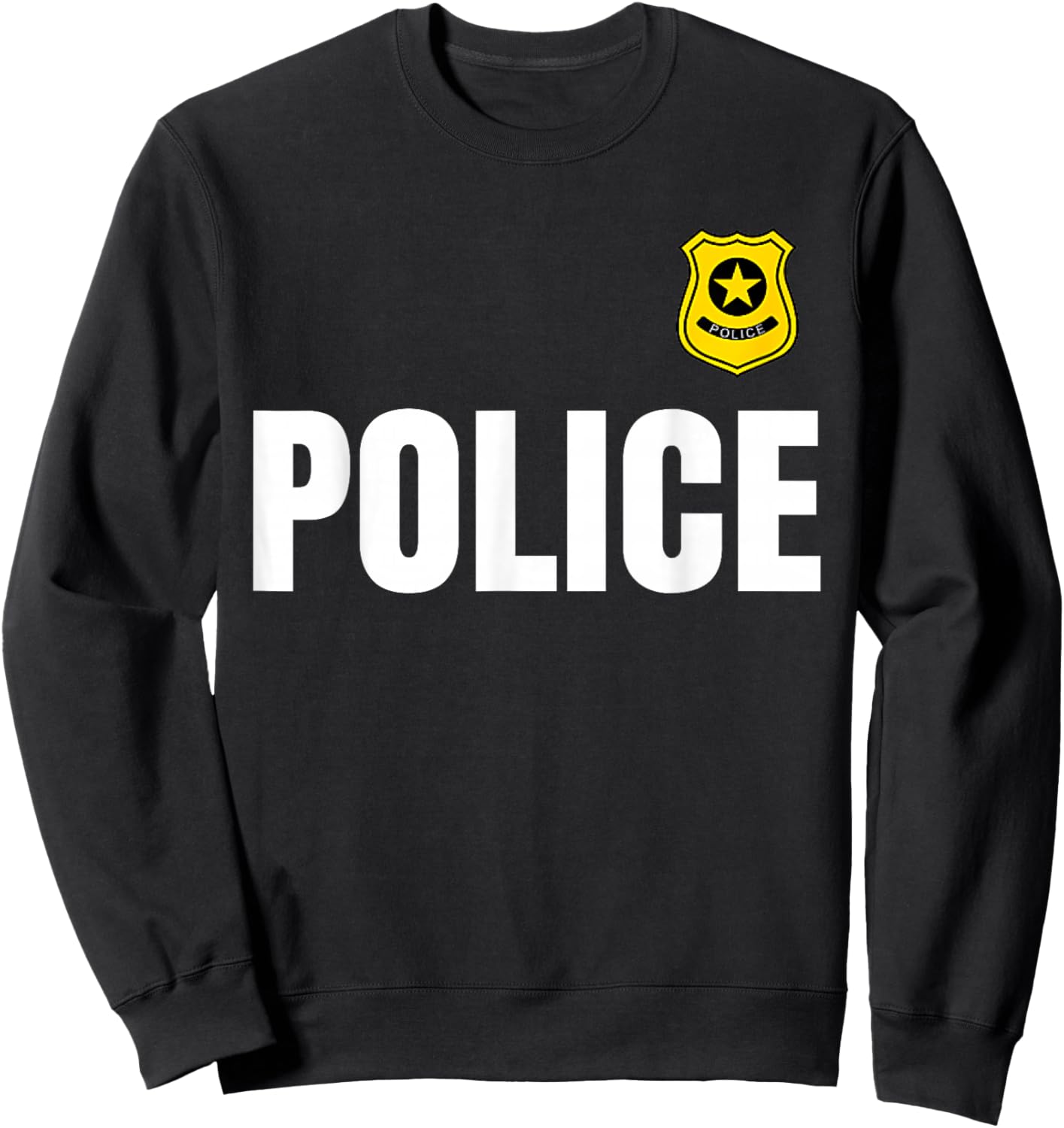 Policeman Police Officer Costume Police Officer Halloween Sweatshirt - Sweatshirt | Black
