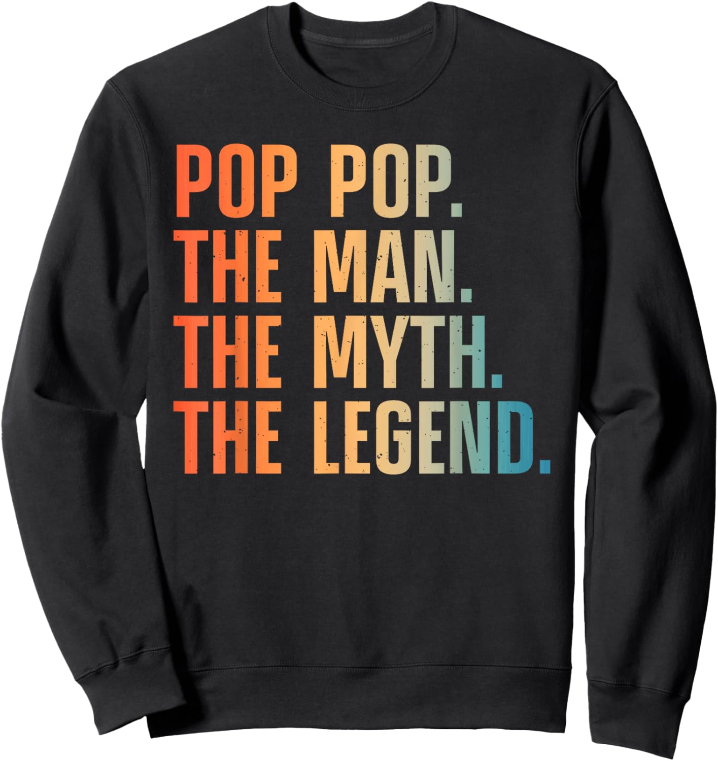 Pop Pop Art For Grandpa Grandfather From Grandkids Pop Pop Sweatshirt - Sweatshirt | Black