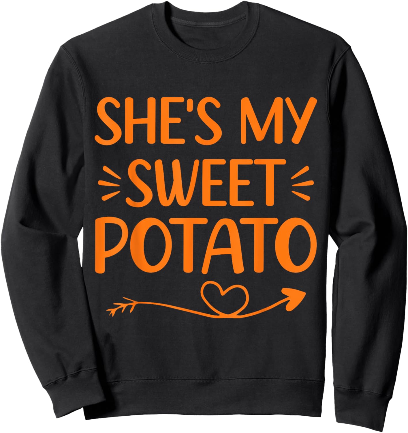 She's My Sweet Potato I Yam Thanksgiving Matching Couple Sweatshirt - Sweatshirt | Black