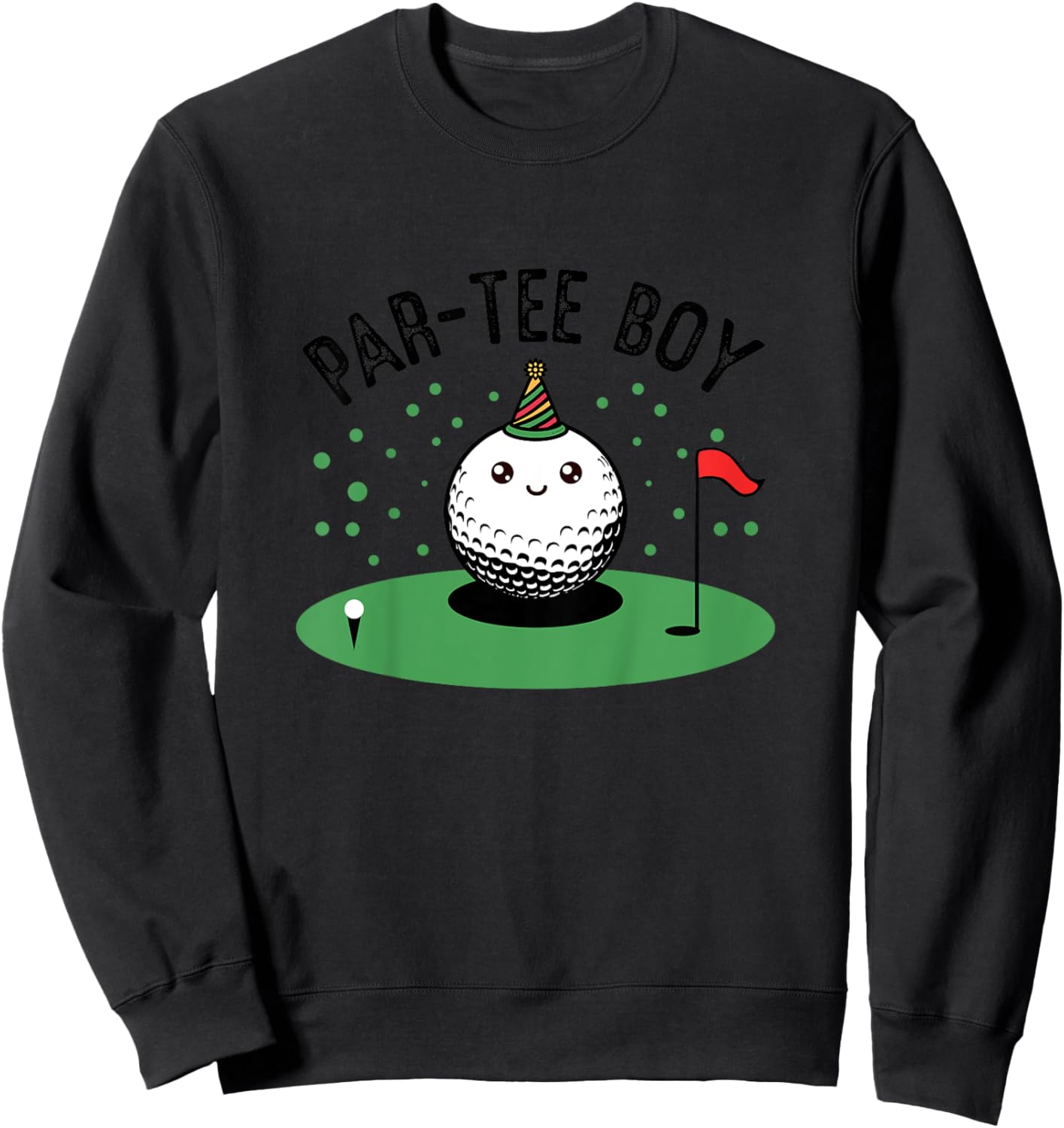 Kids Par- Boy Cute Golf Birthday Party Boys Sweatshirt - Sweatshirt | Black