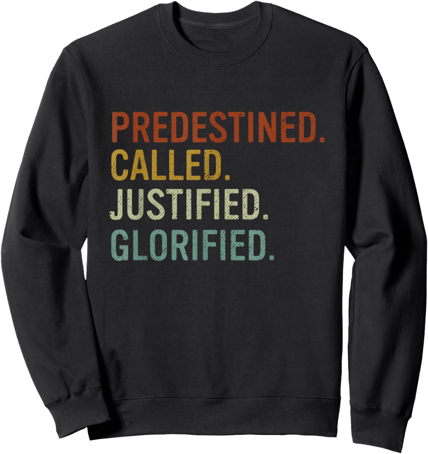 Theology Reformed Christian Romans 8 Bible Verse Sweatshirt - Sweatshirt | Black
