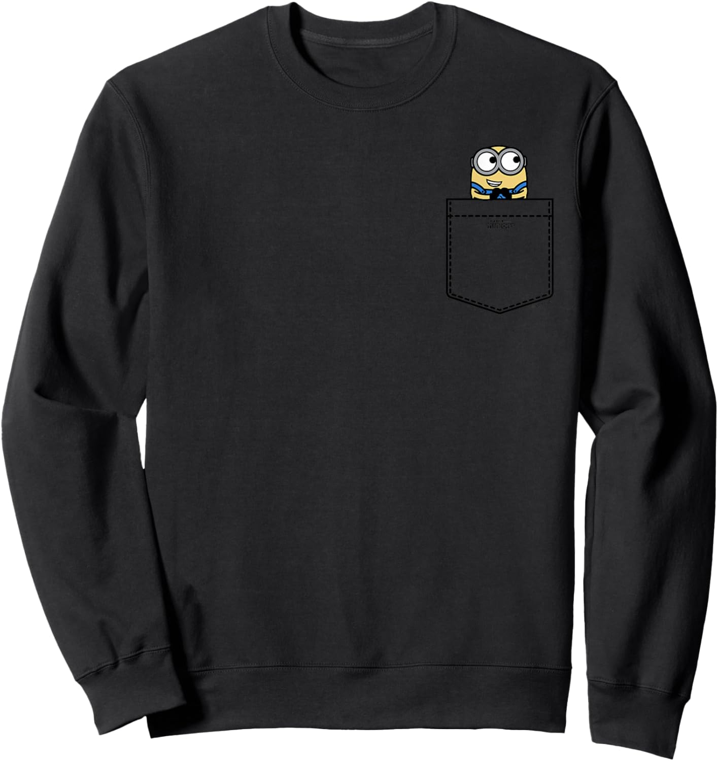 Minions Bob Mischievous Smile Pocket Hit Sweatshirt - Sweatshirt | Black