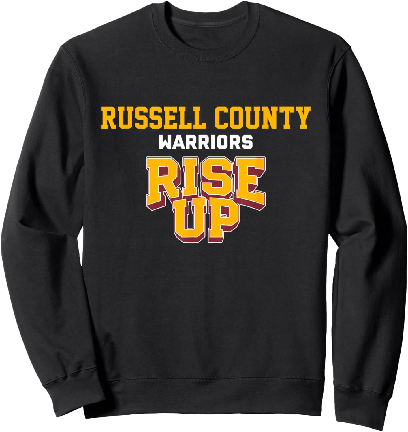 Russell County Warriors Rise Up HS Sweatshirt - Sweatshirt | Black