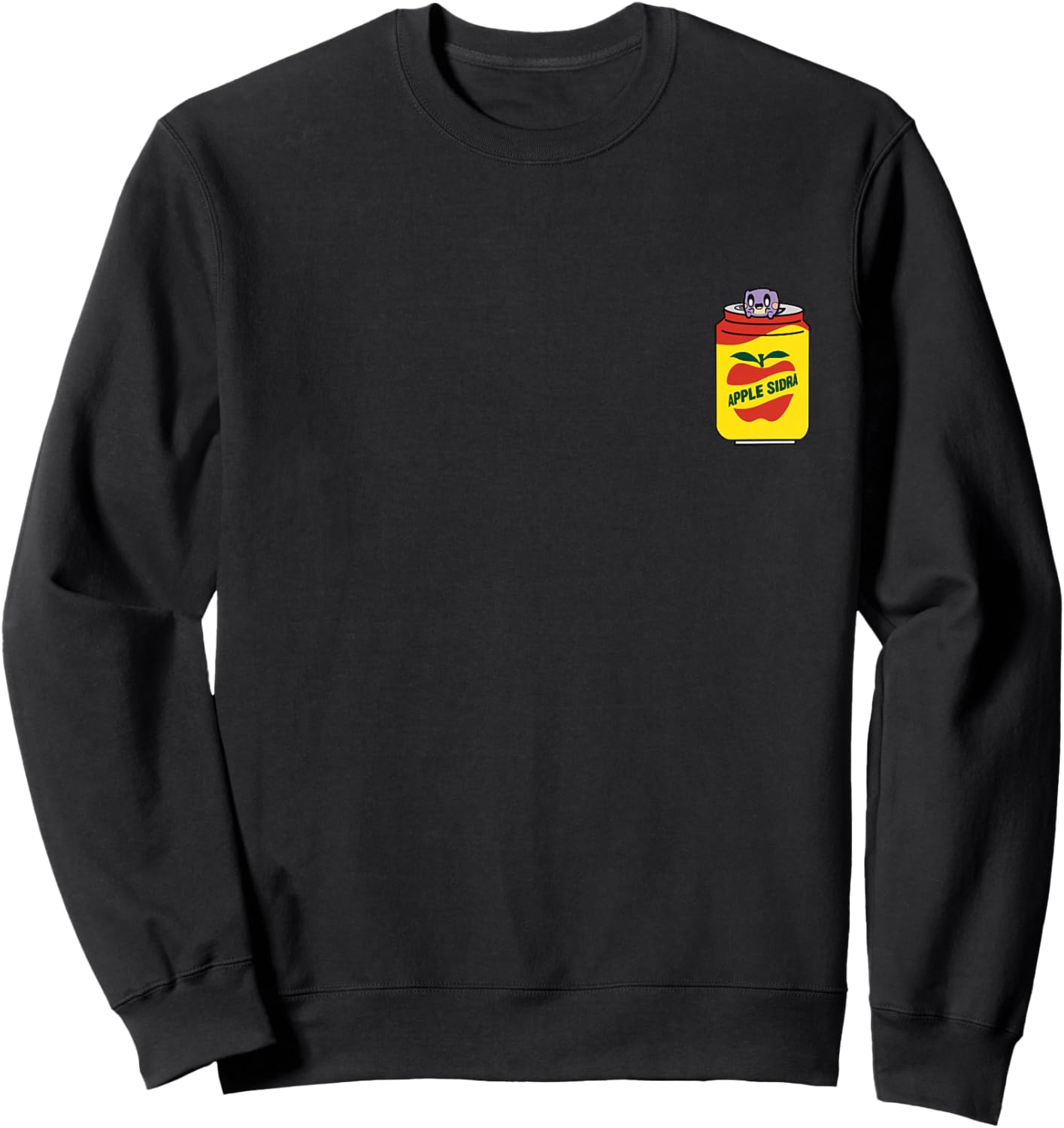 Cute Purple Dinobean Apple Soda Sidra Taiwan Pop drink Sweatshirt - Sweatshirt | Black