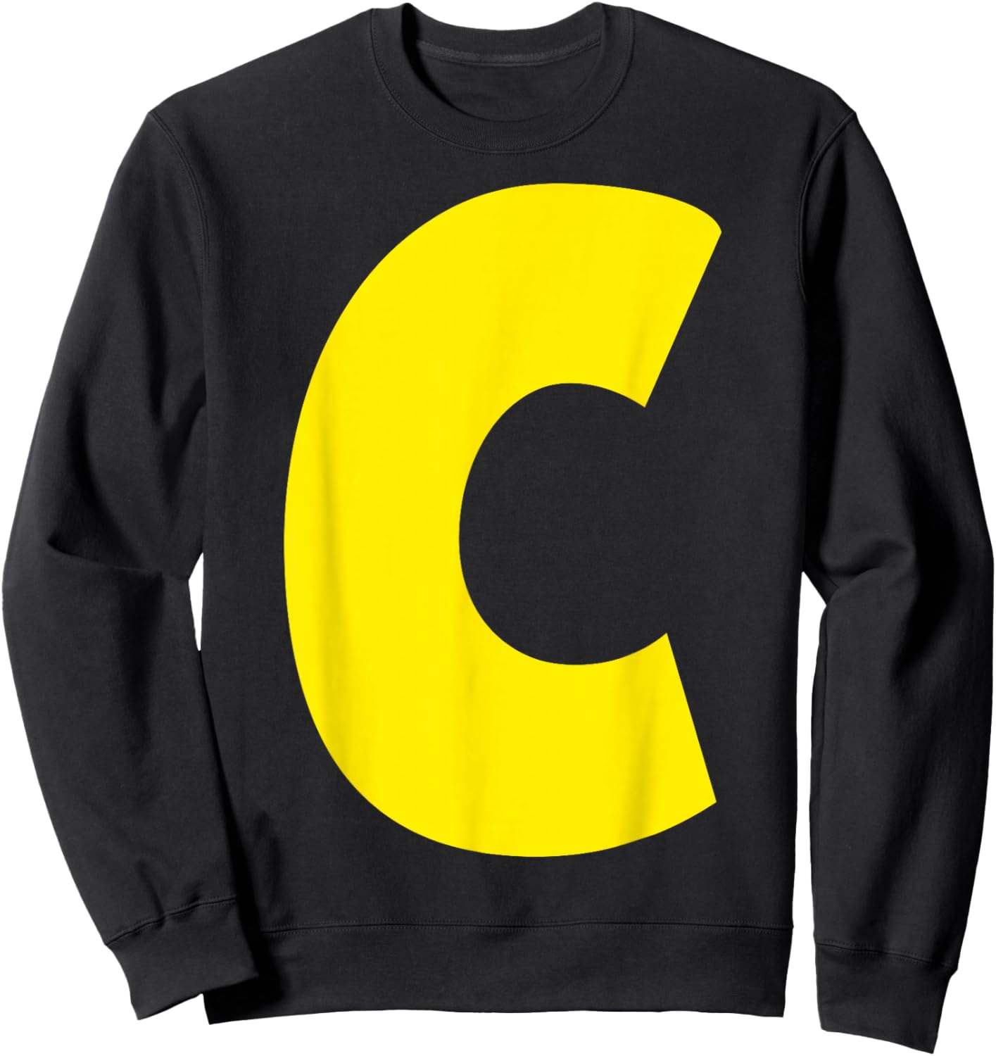 "C" Letter Chipmunk Group Matching Funny Halloween Letter C Sweatshirt - Sweatshirt | Black
