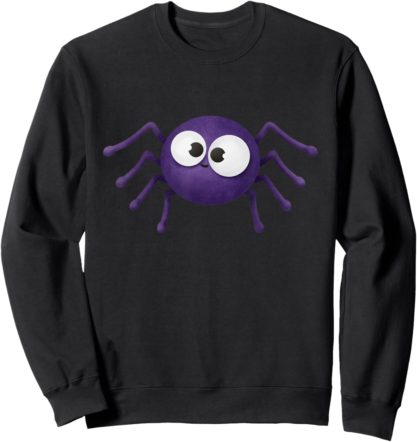 Blue Scary Spider Halloween Sweatshirt - Sweatshirt | Black