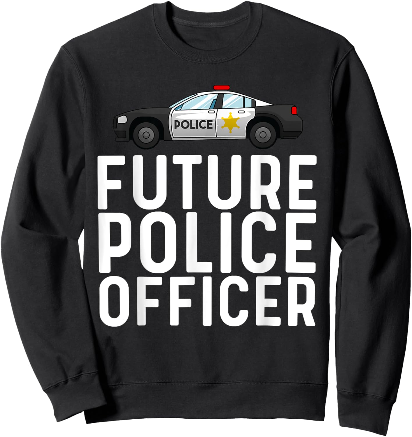 Cool Police Officer Design For Boys Kids Toddler Cop Police Sweatshirt - Sweatshirt | Black