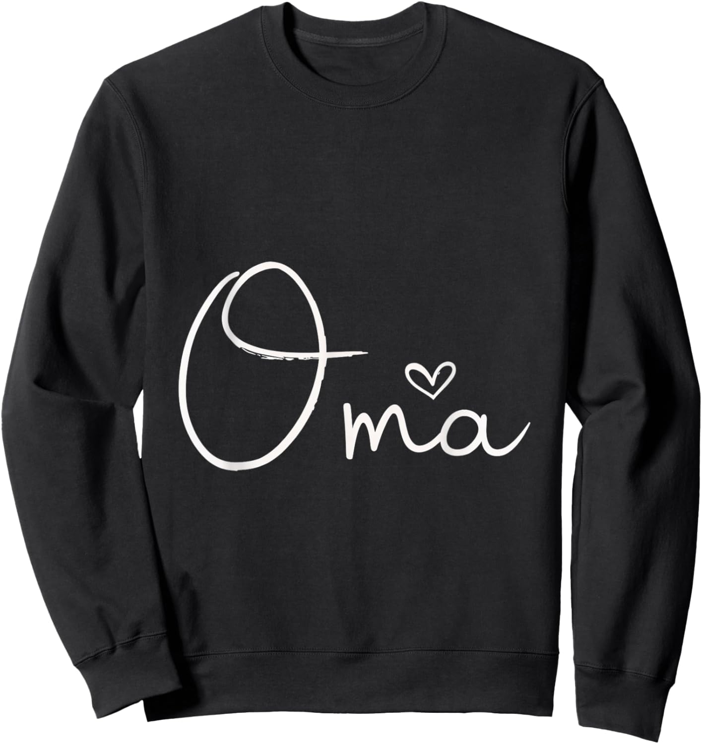 Oma Heart Grandma Love Oma Women Family Sweatshirt - Sweatshirt | Black