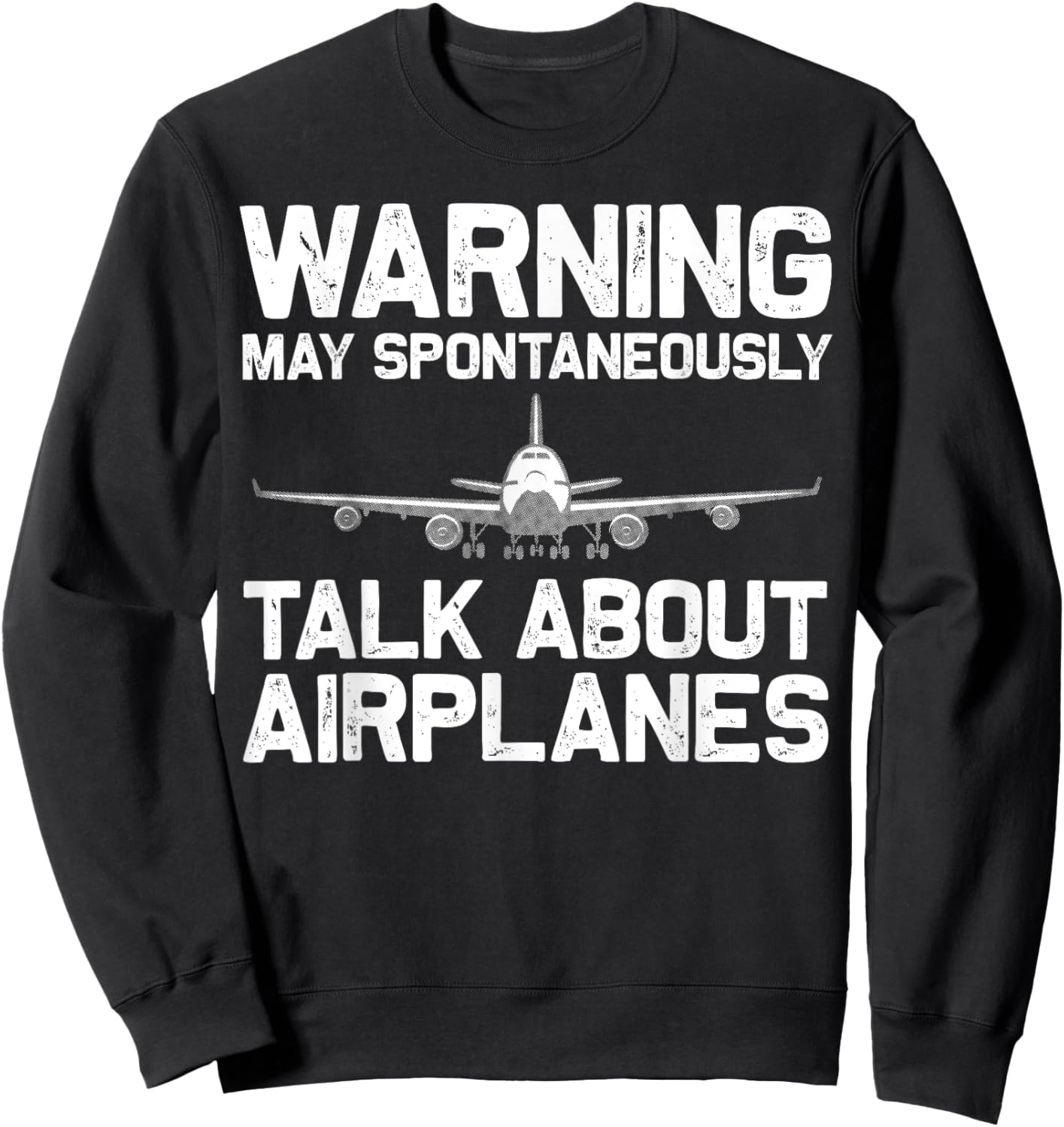 Funny Airplane Novelty Women Plane Aviation Pilot Sweatshirt - Sweatshirt | Black